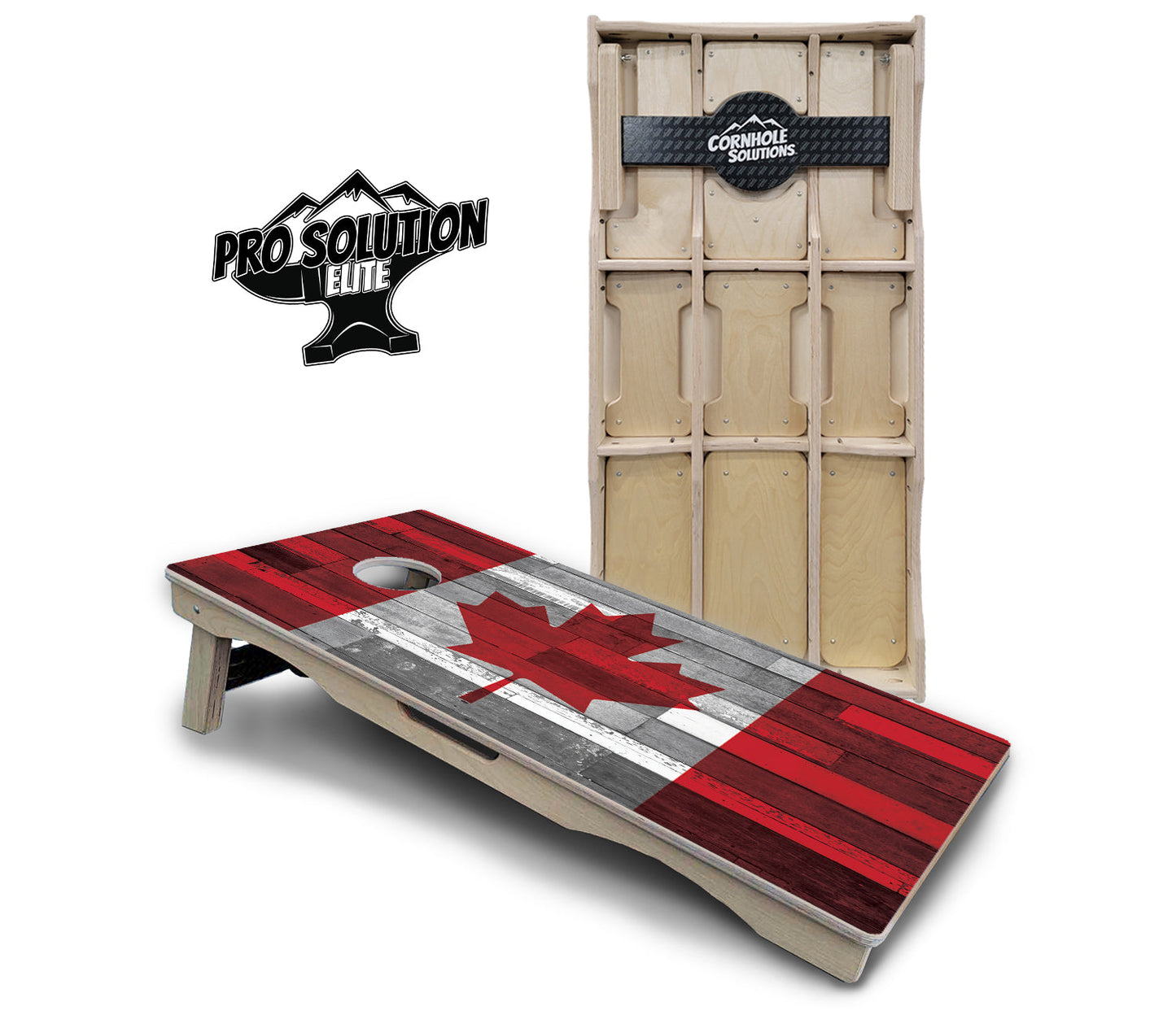 USA / Canada / Union Jack Plank Flag Cornhole Boards - Pro Solution Elite Series