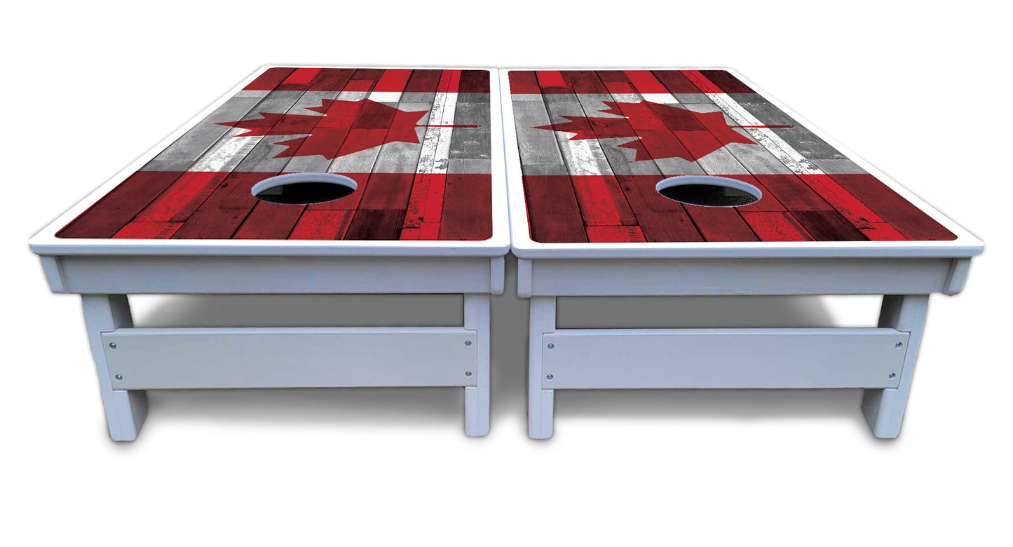 USA / Canada / Union Jack Plank Flag Cornhole Boards - All Weather Series
