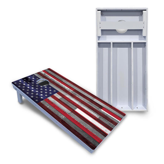 USA / Canada / Union Jack Plank Flag Cornhole Boards - All Weather Series