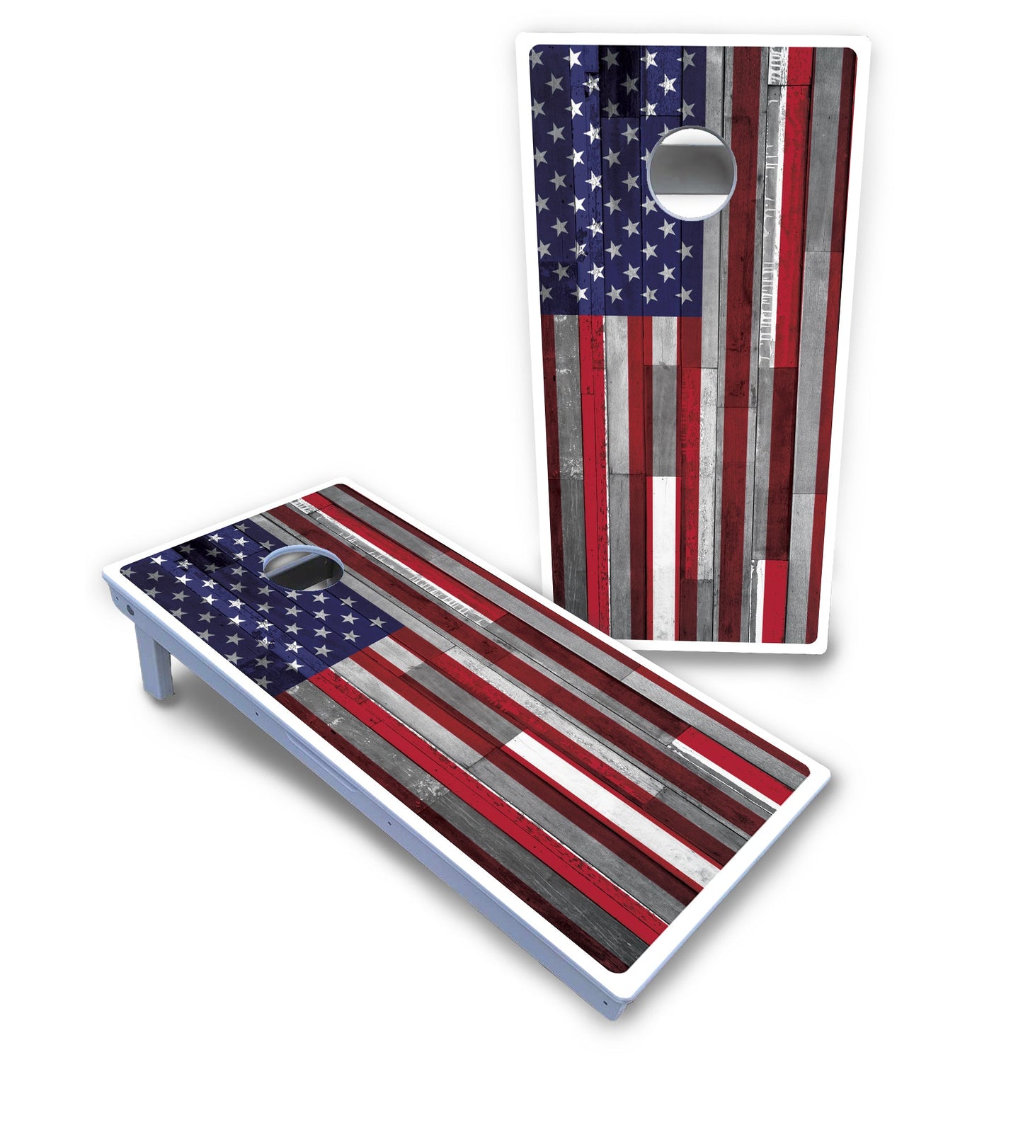 USA / Canada / Union Jack Plank Flag Cornhole Boards - All Weather Series