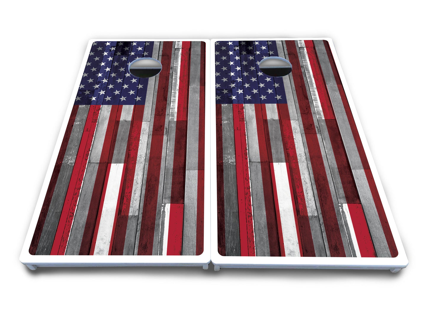 USA / Canada / Union Jack Plank Flag Cornhole Boards - All Weather Series