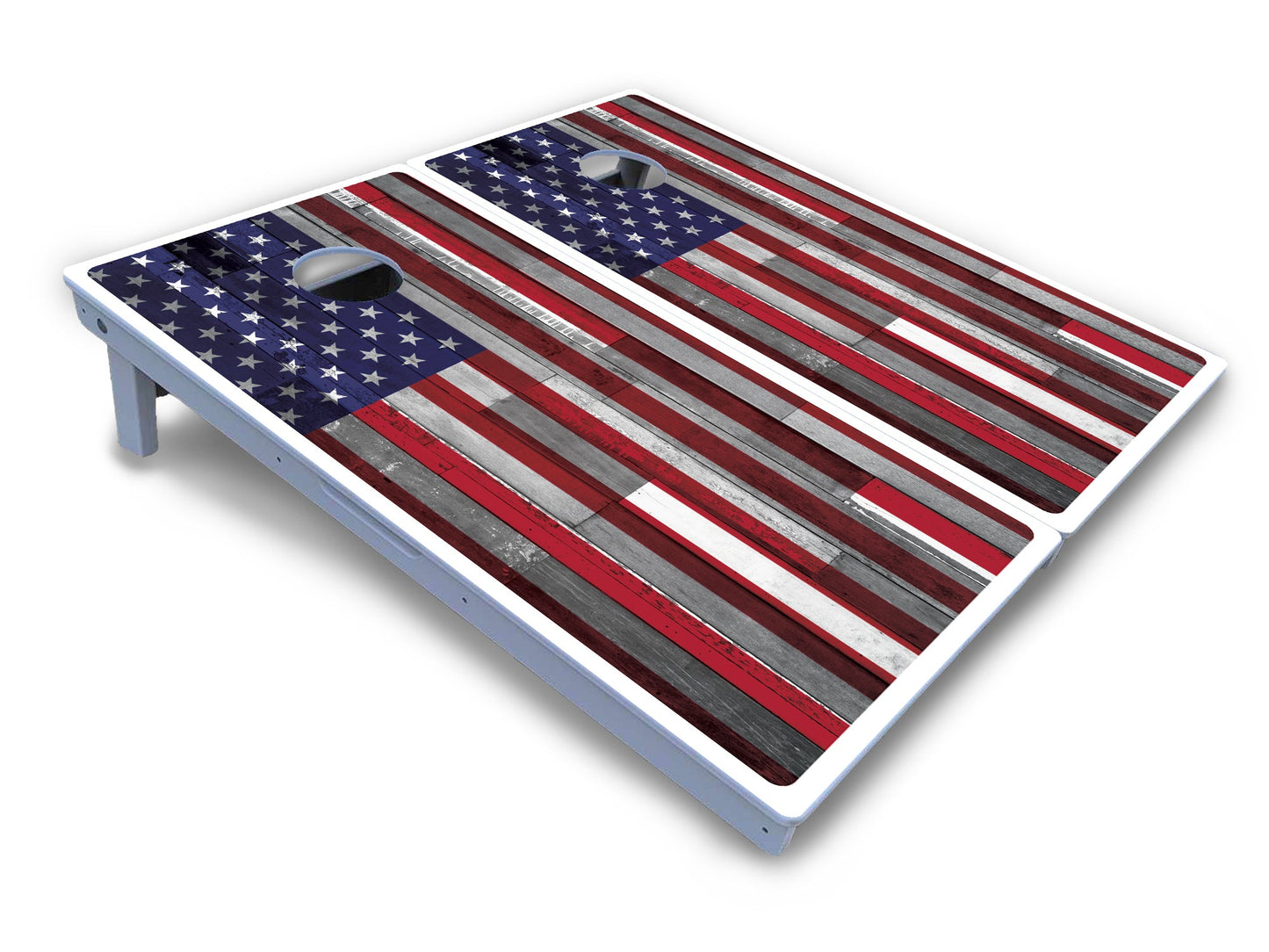 USA / Canada / Union Jack Plank Flag Cornhole Boards - All Weather Series