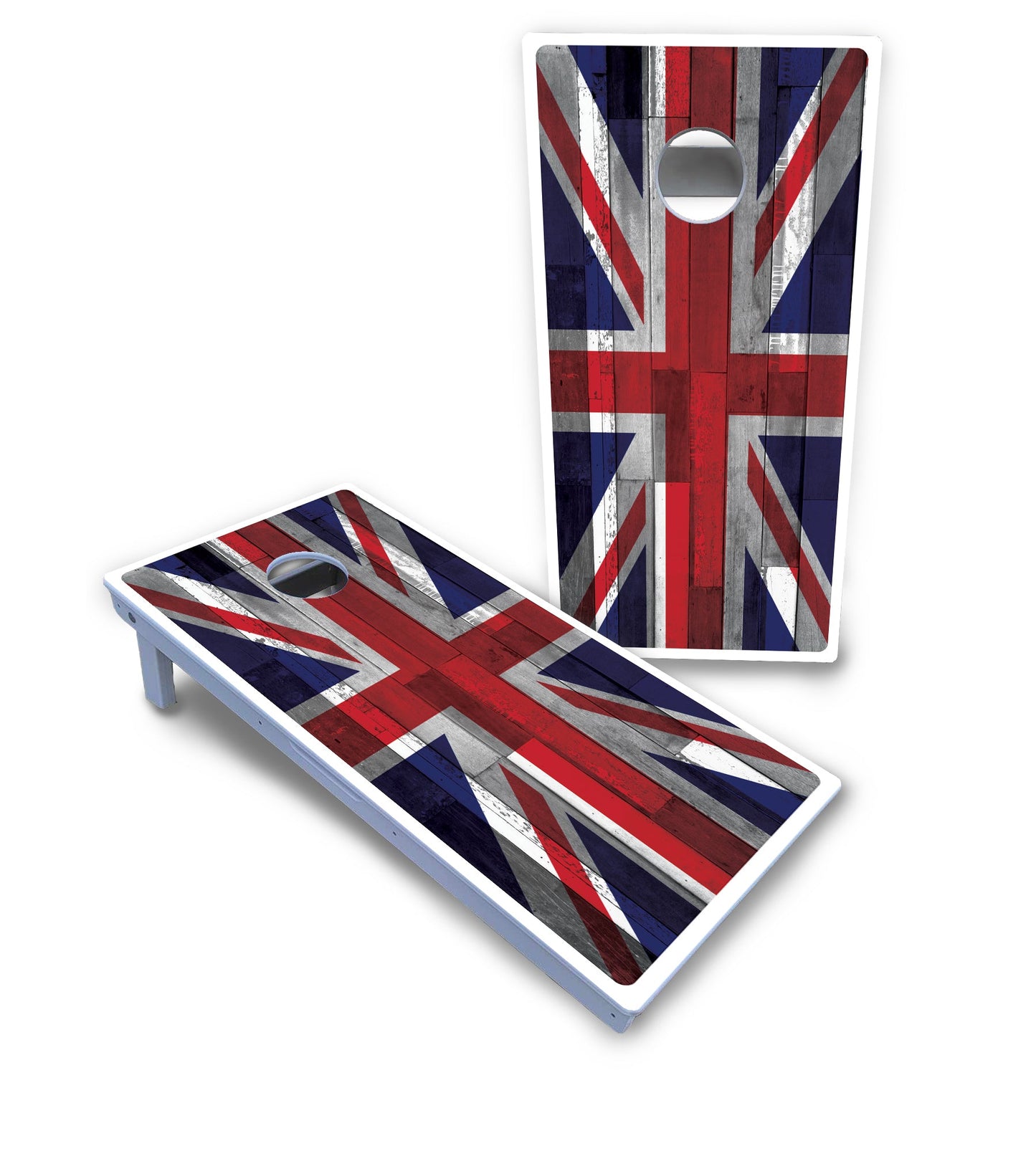 USA / Canada / Union Jack Plank Flag Cornhole Boards - All Weather Series