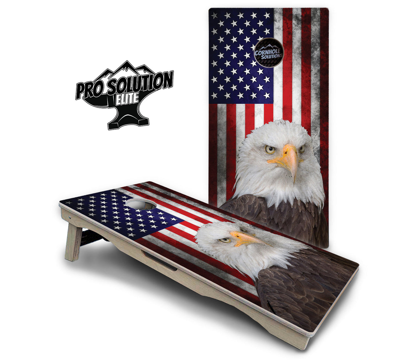 Eagle USA Flag Cornhole Boards - Pro Solution Elite Series