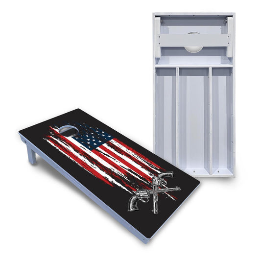 Guns & Flag Cornhole Boards - All Weather Series