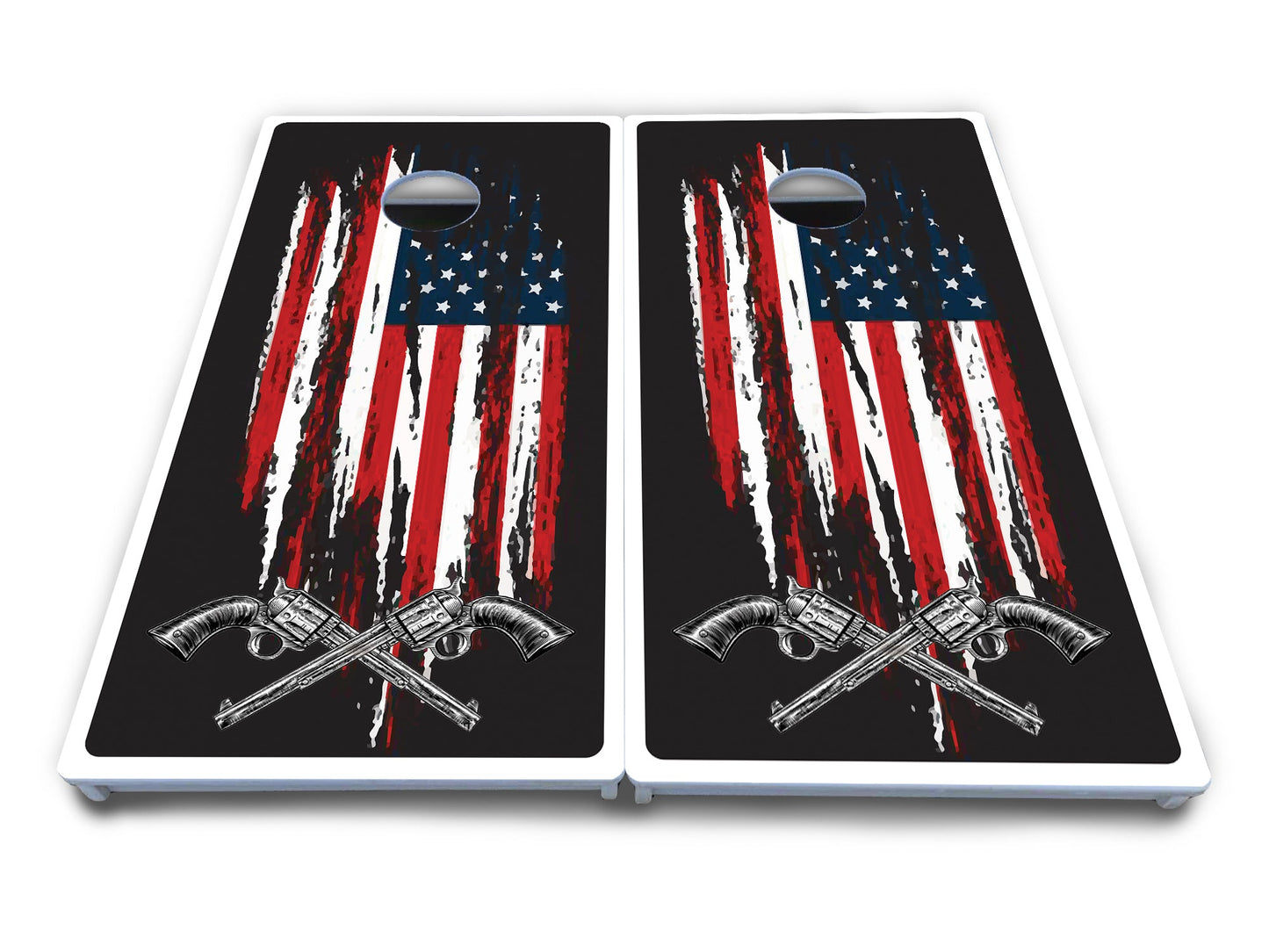 Guns & Flag Cornhole Boards - All Weather Series