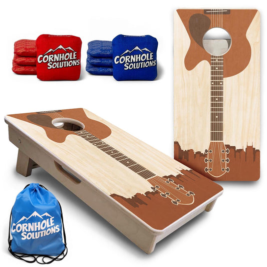 Guitar - Mini Cornhole Board Set (12" x 24") with 8 Mini Bags