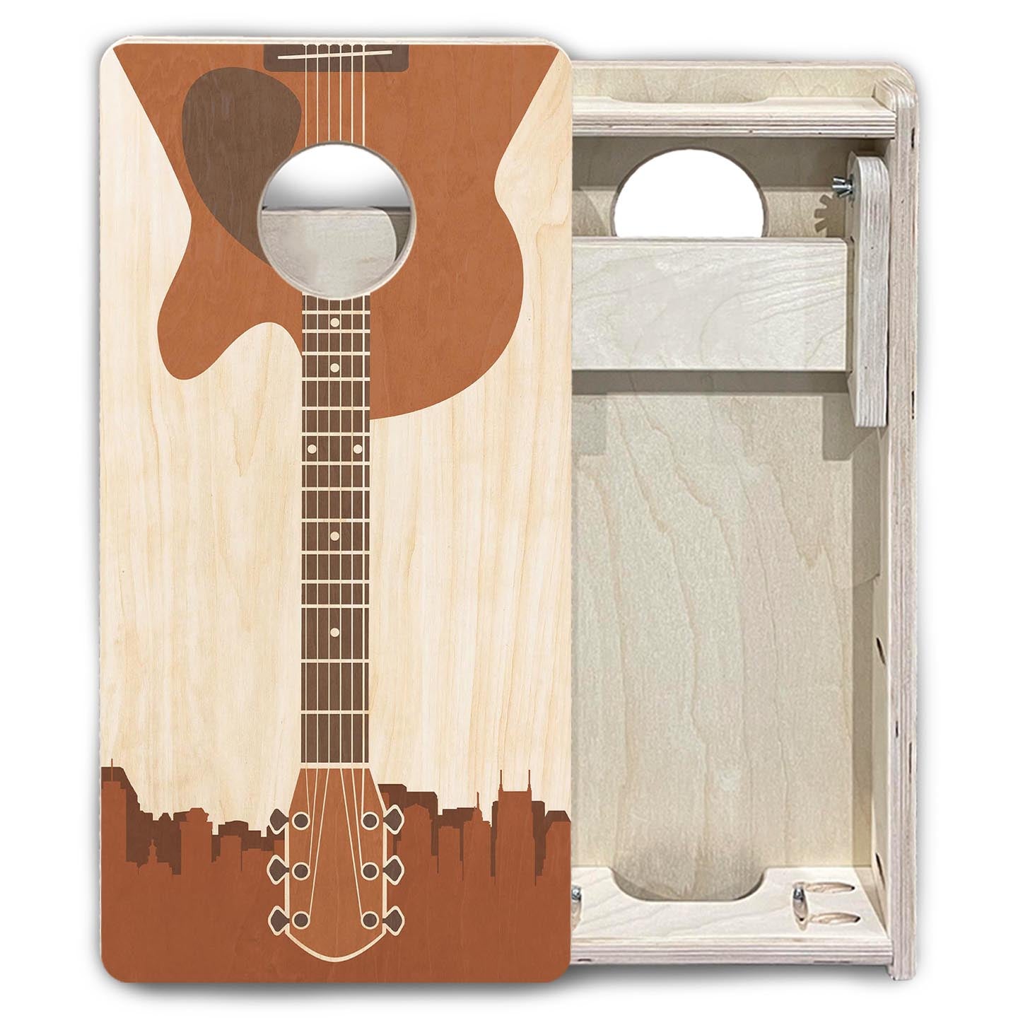 Guitar - Mini Cornhole Board Set (12" x 24") with 8 Mini Bags