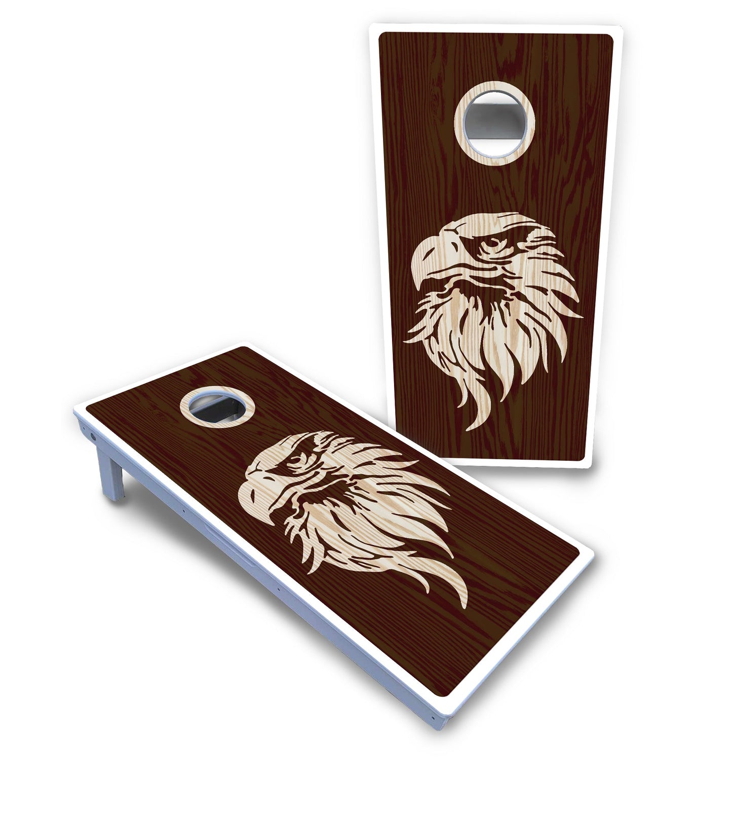 Stained Flag & Eagle Cornhole Boards - All Weather Series