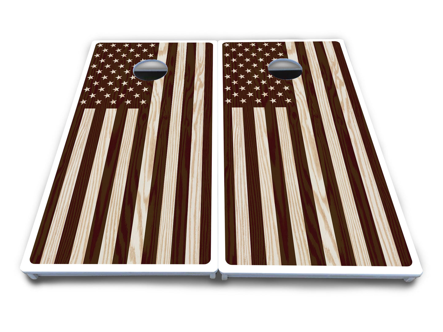 Stained Flag & Eagle Cornhole Boards - All Weather Series