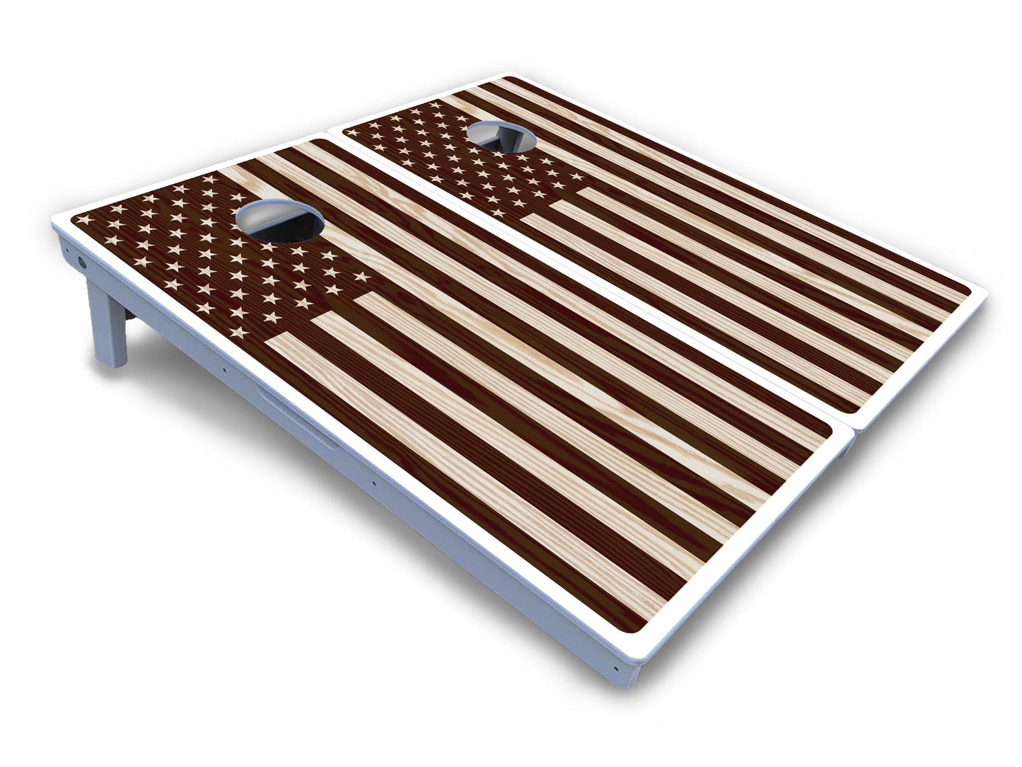 Stained Flag & Eagle Cornhole Boards - All Weather Series