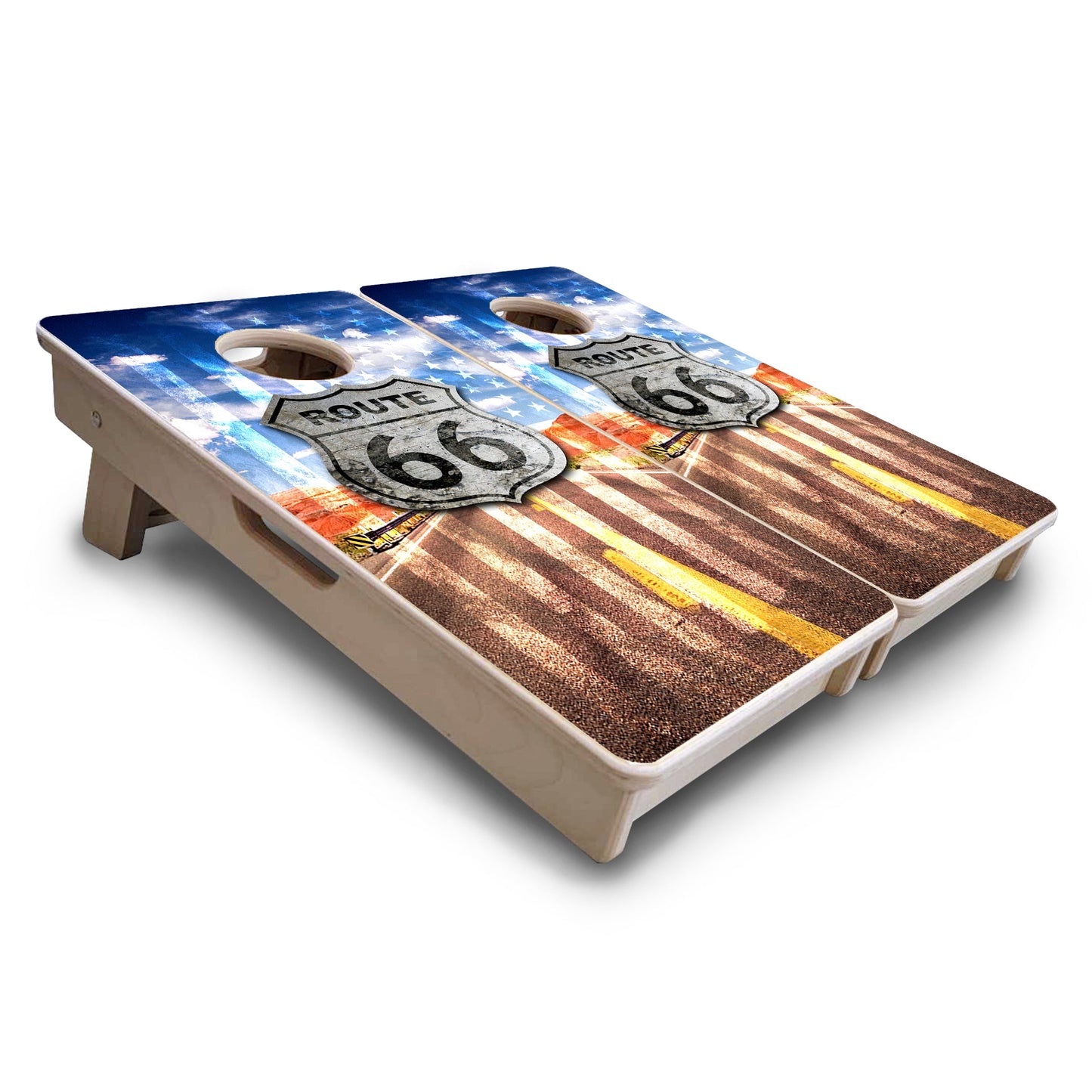 Mini Cornhole Boards - Route 66