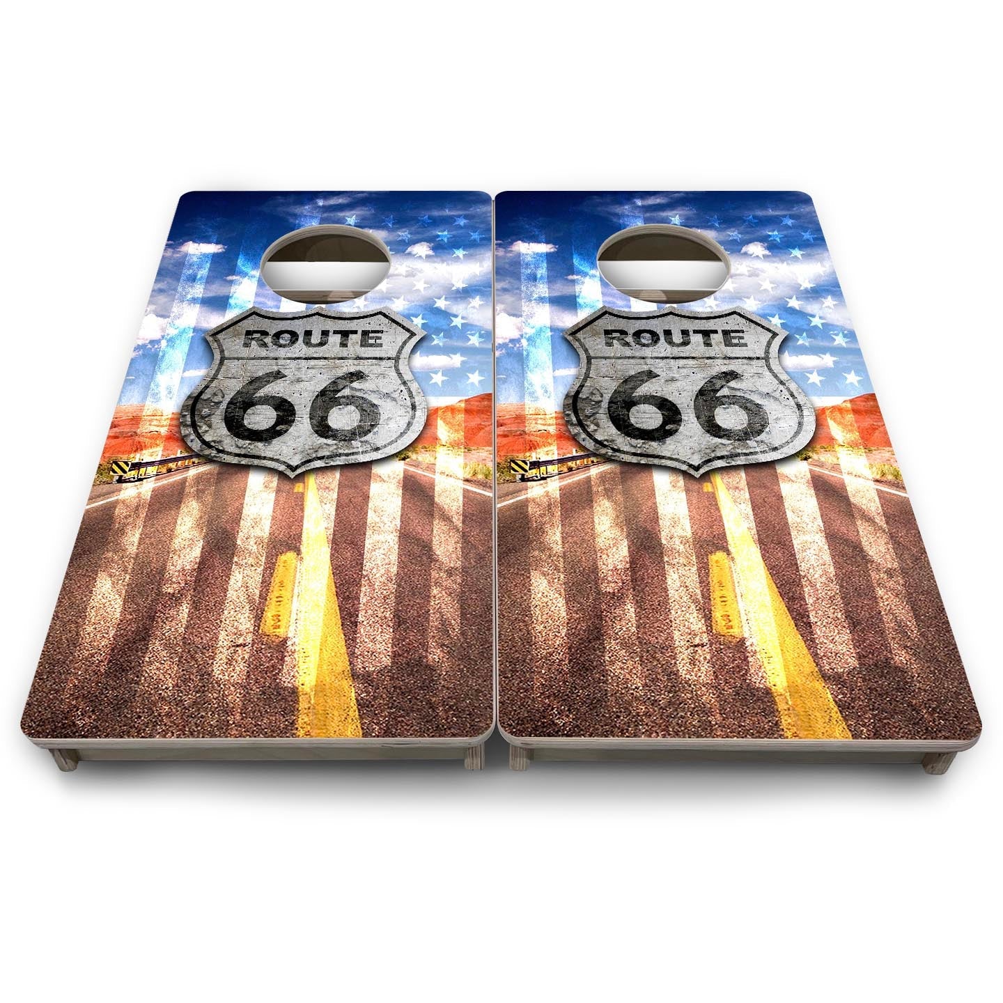 Route 66 - Mini or Vacation Size Cornhole Boards