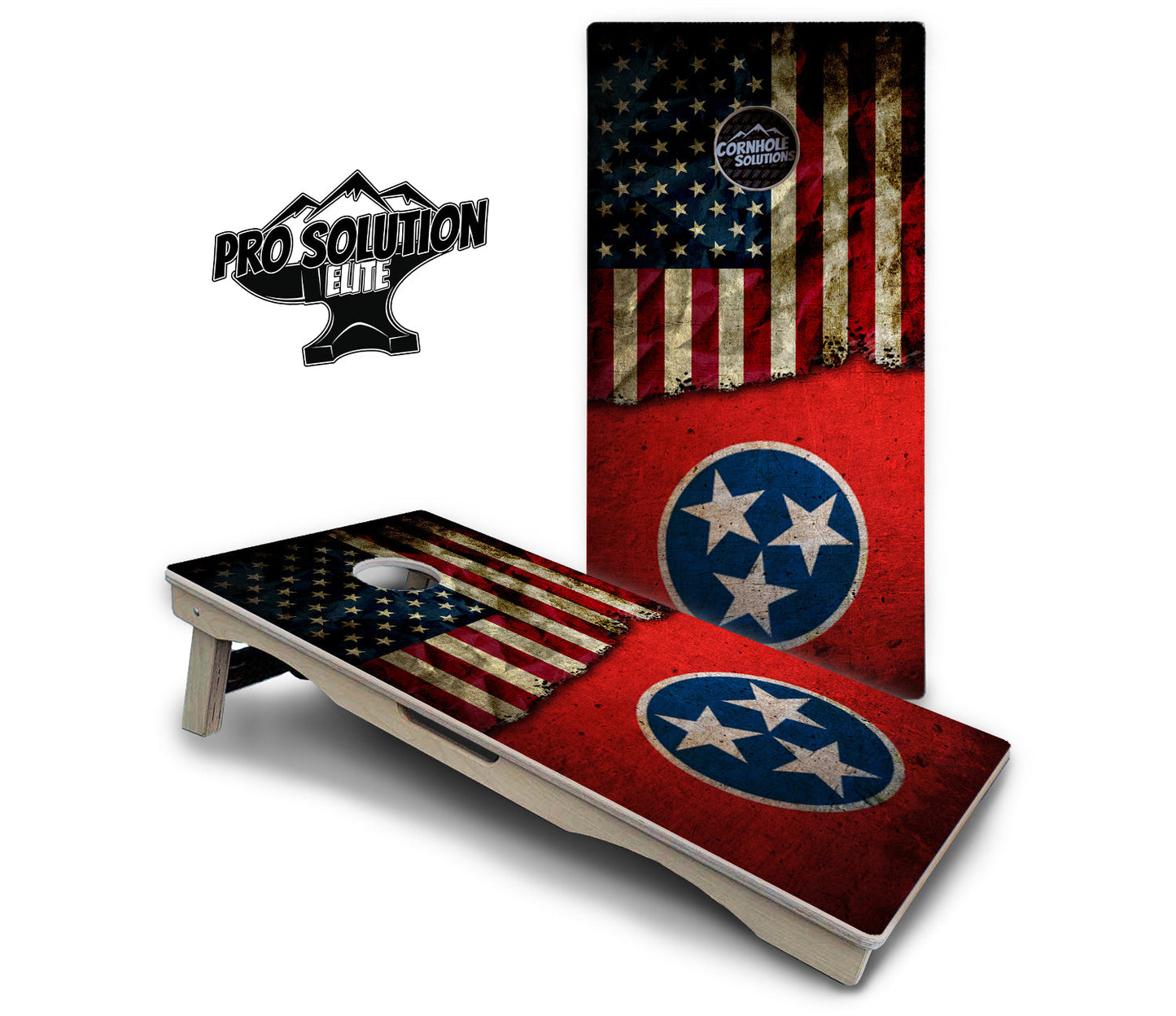 TN/USA Red Flag Cornhole Boards - Pro Solution Elite Series