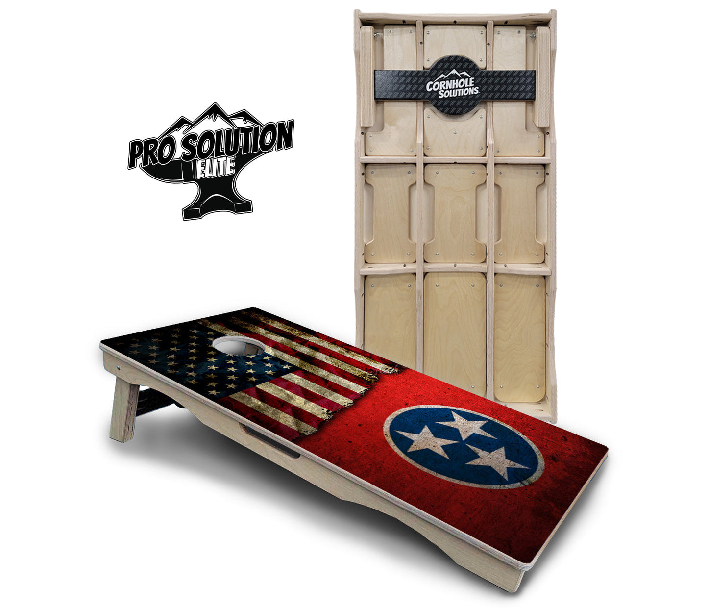 TN/USA Red Flag Cornhole Boards - Pro Solution Elite Series