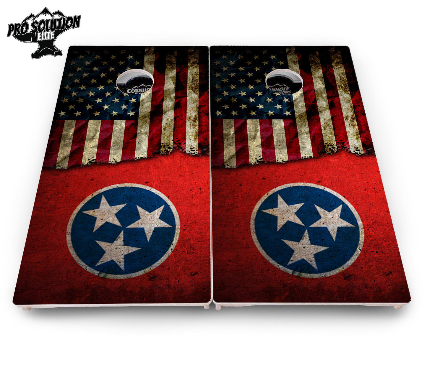 TN/USA Red Flag Cornhole Boards - Pro Solution Elite Series