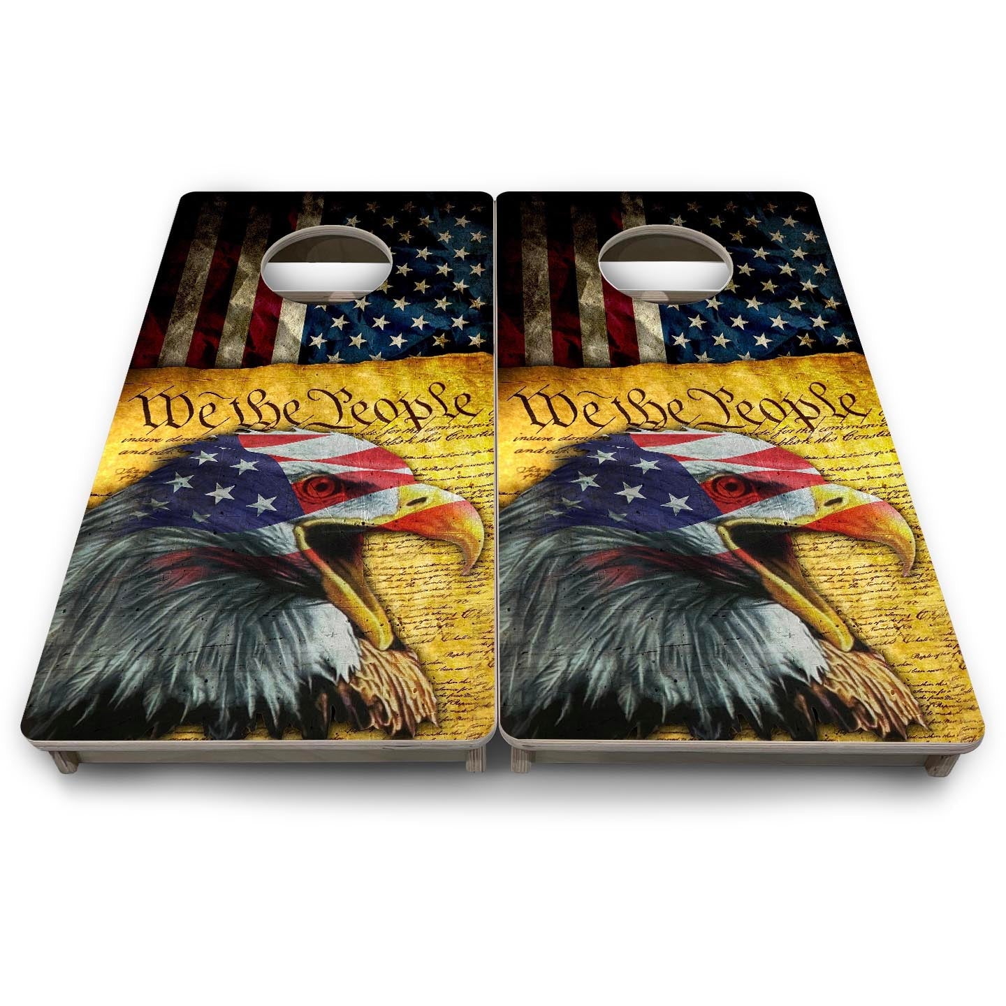 WTP Eagle Flag - Mini or Vacation Size Cornhole Boards