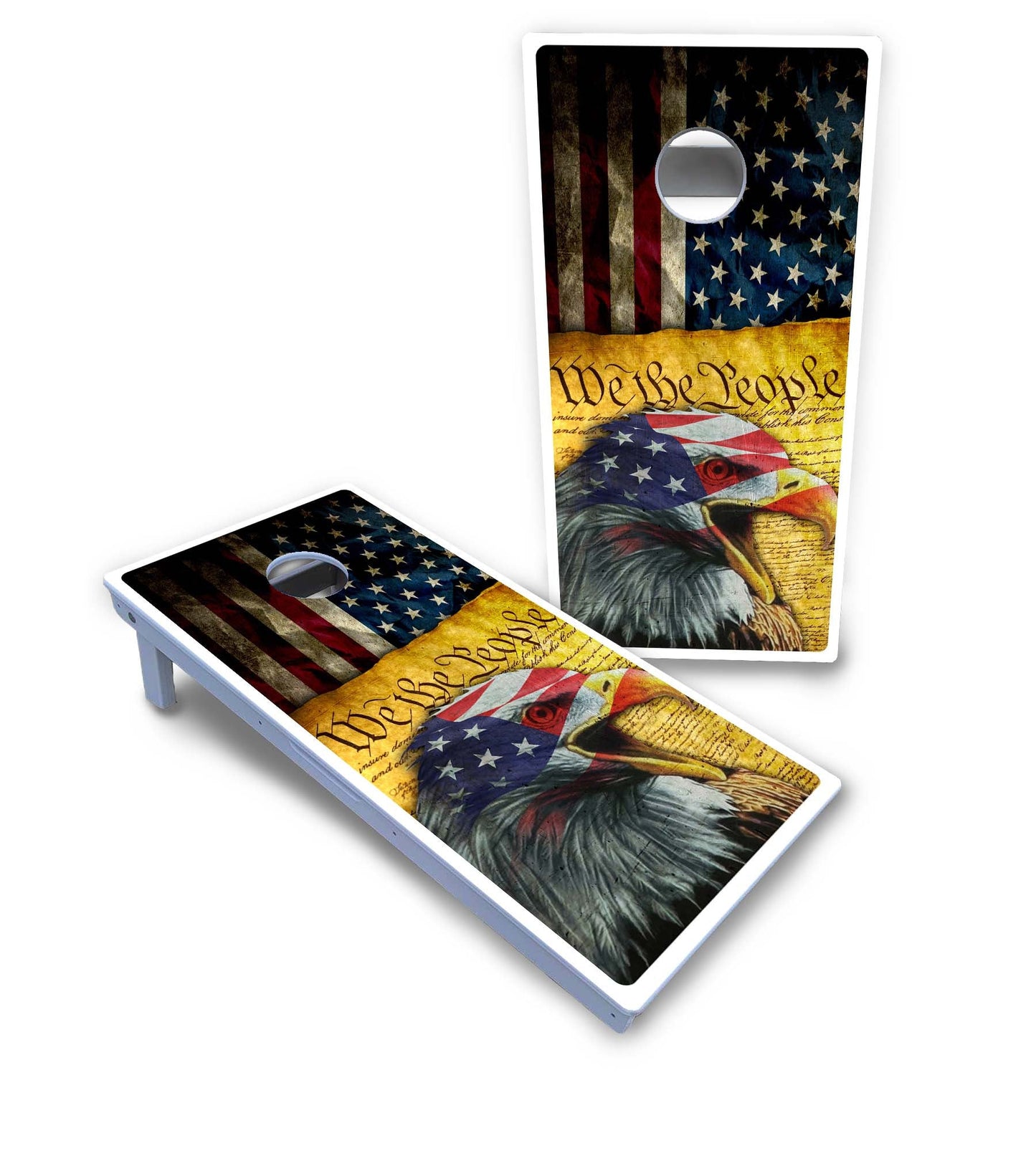 We The People Eagle Cornhole Boards - All Weather Series