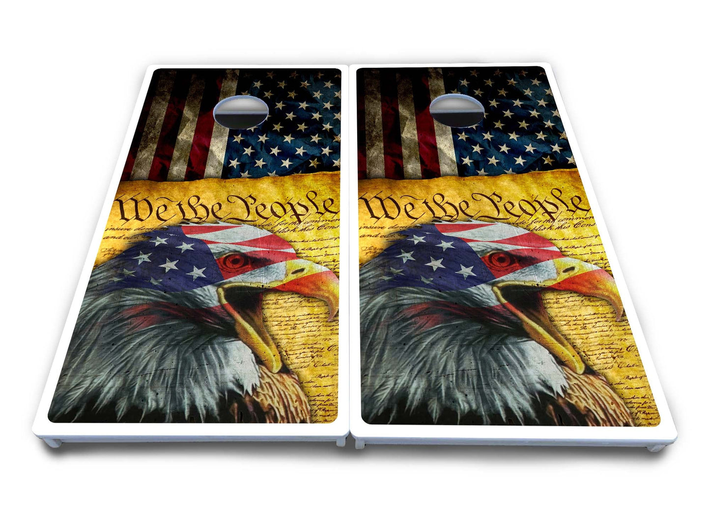 We The People Eagle Cornhole Boards - All Weather Series