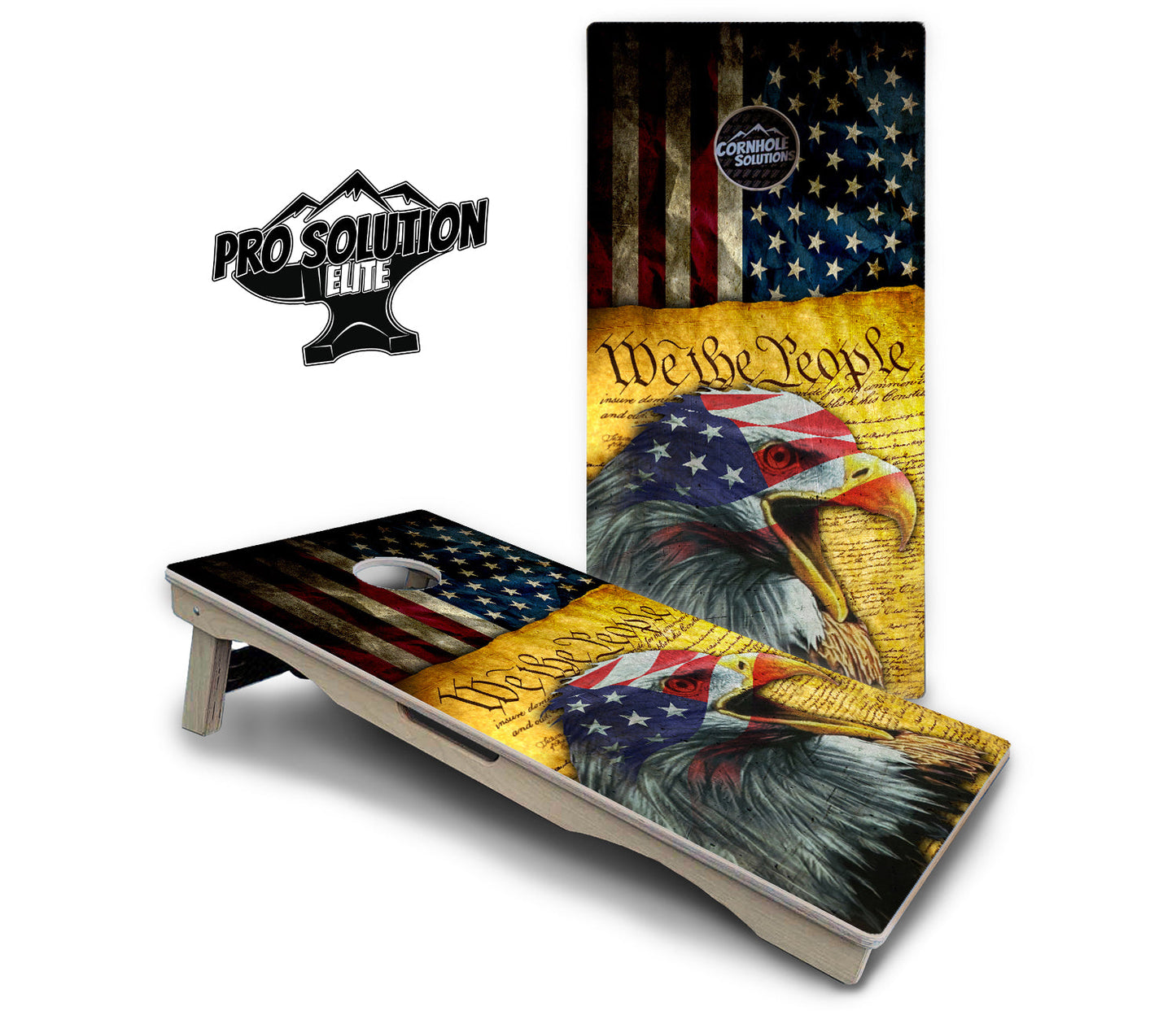 We The People Eagle Cornhole Boards - Pro Solution Elite Series