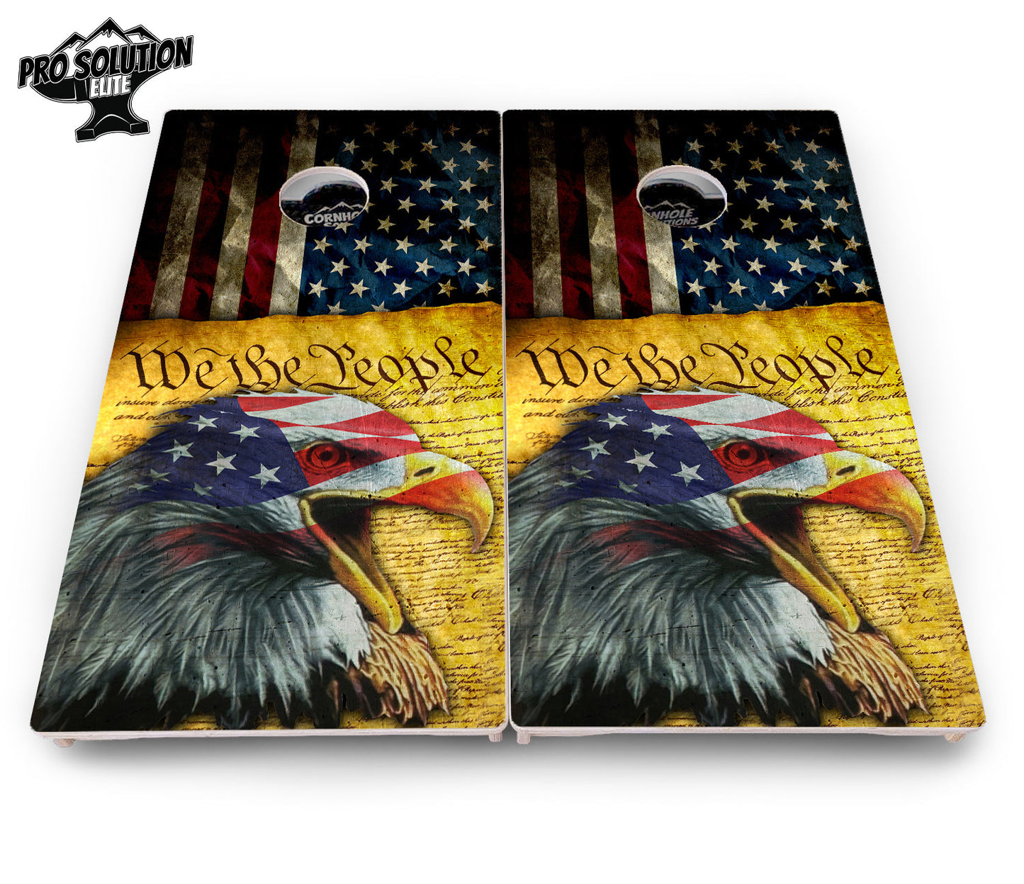 We The People Eagle Cornhole Boards - Pro Solution Elite Series