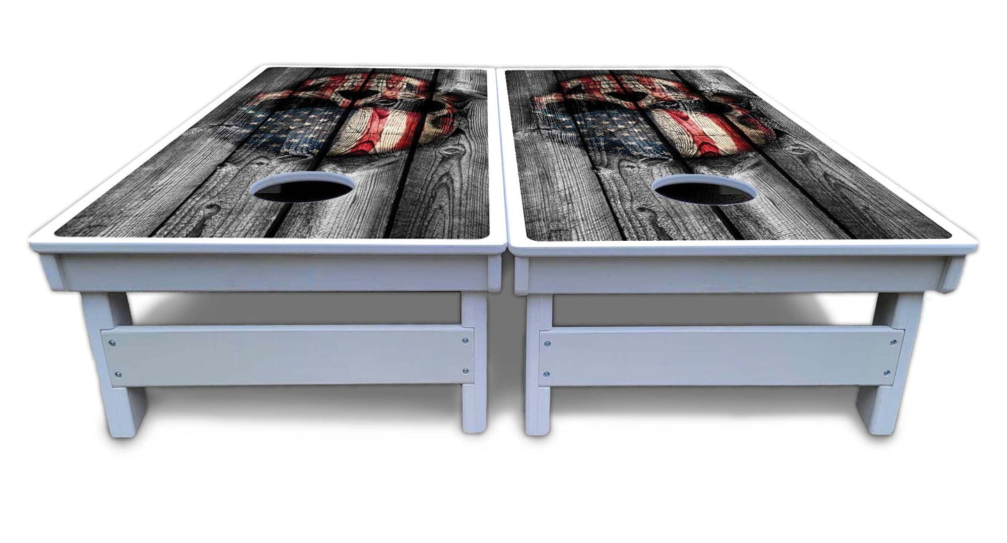 Skull Flag Cornhole Boards - All Weather Series