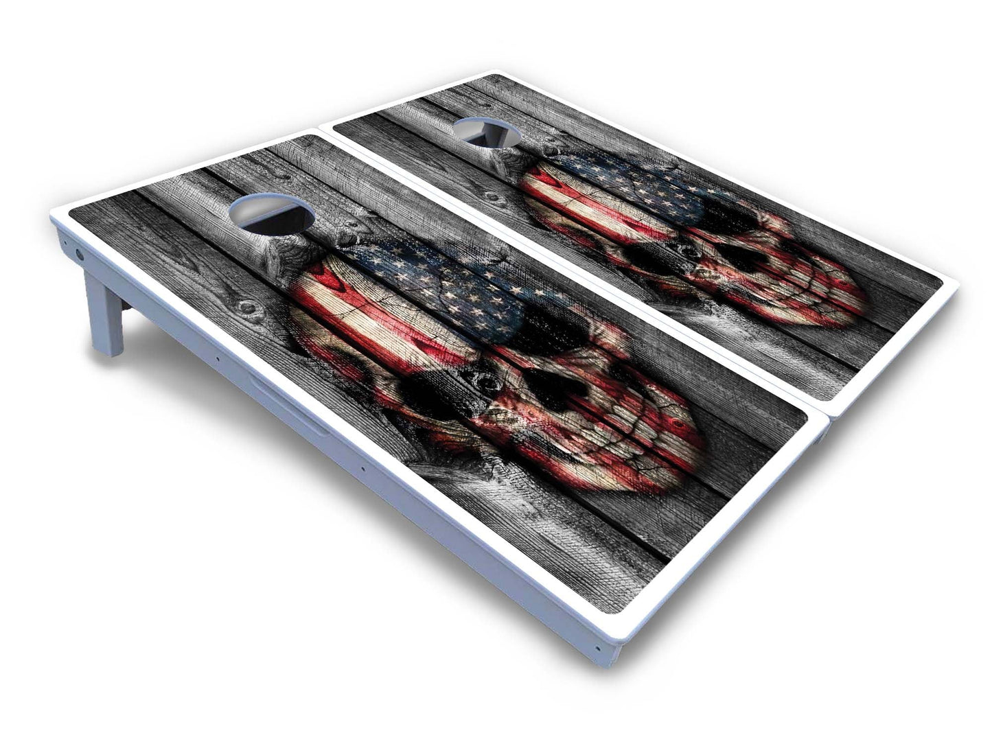 Skull Flag Cornhole Boards - All Weather Series