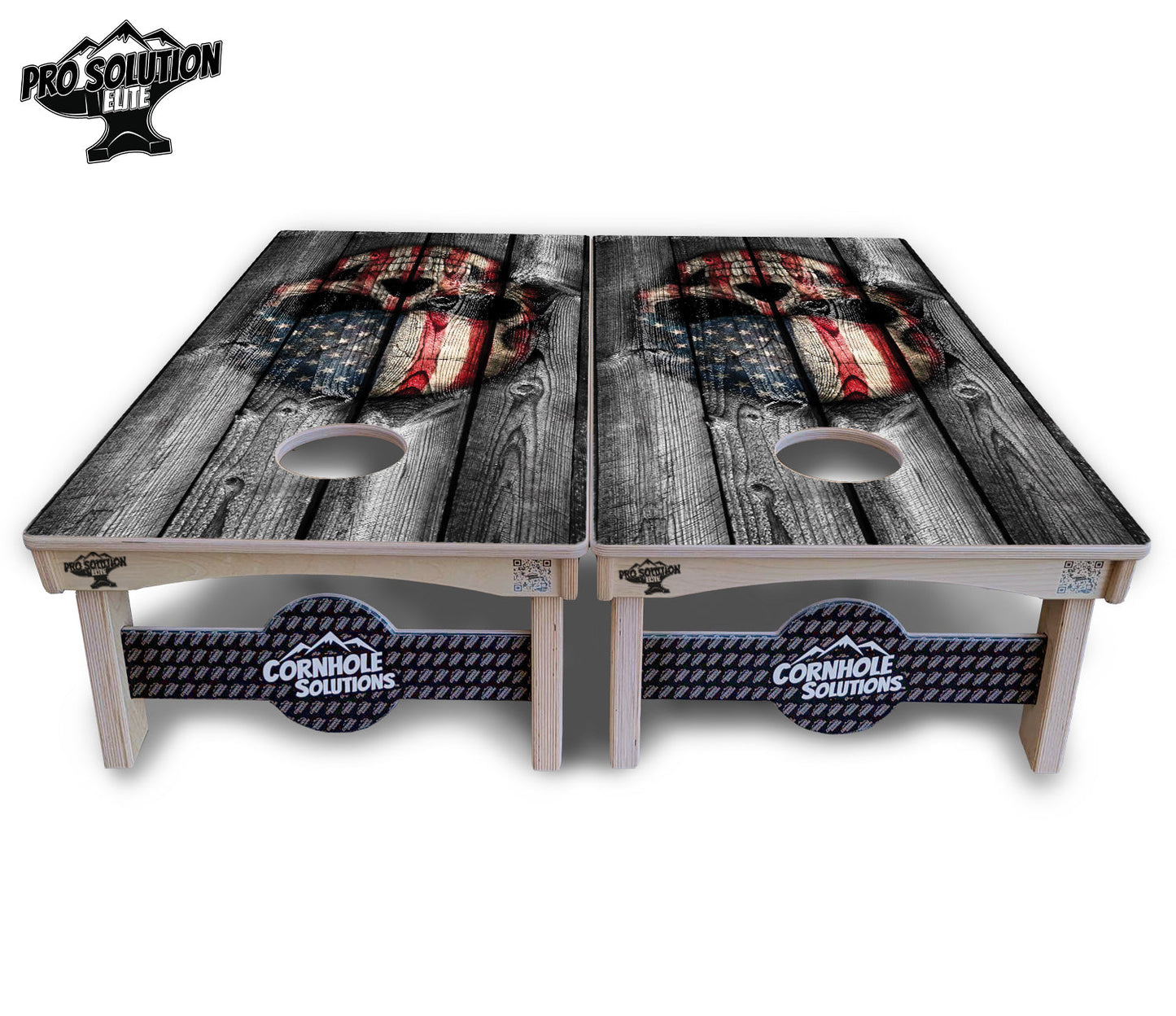 Skull Flag Cornhole Boards - Pro Solution Elite Series