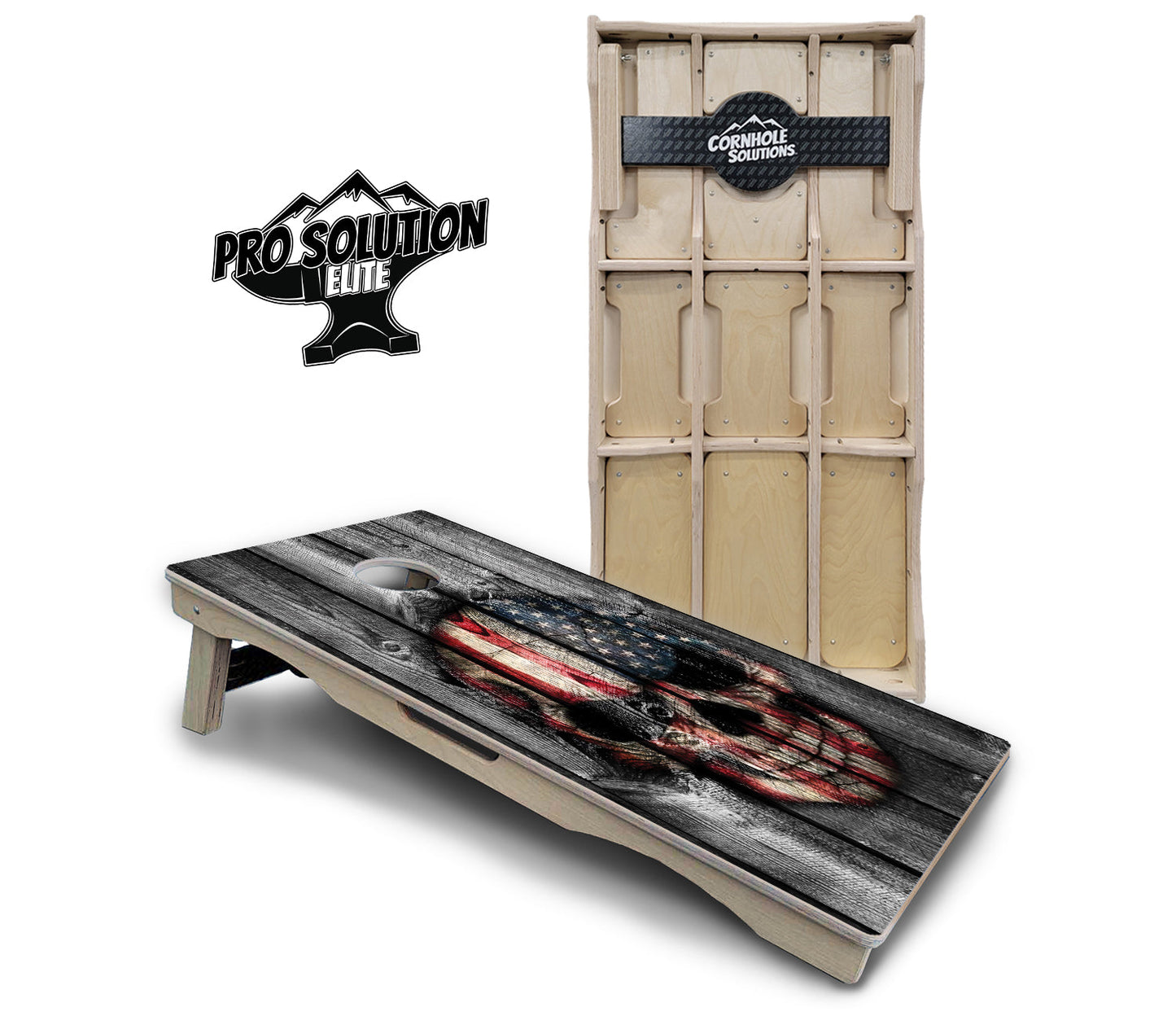 Skull Flag Cornhole Boards - Pro Solution Elite Series