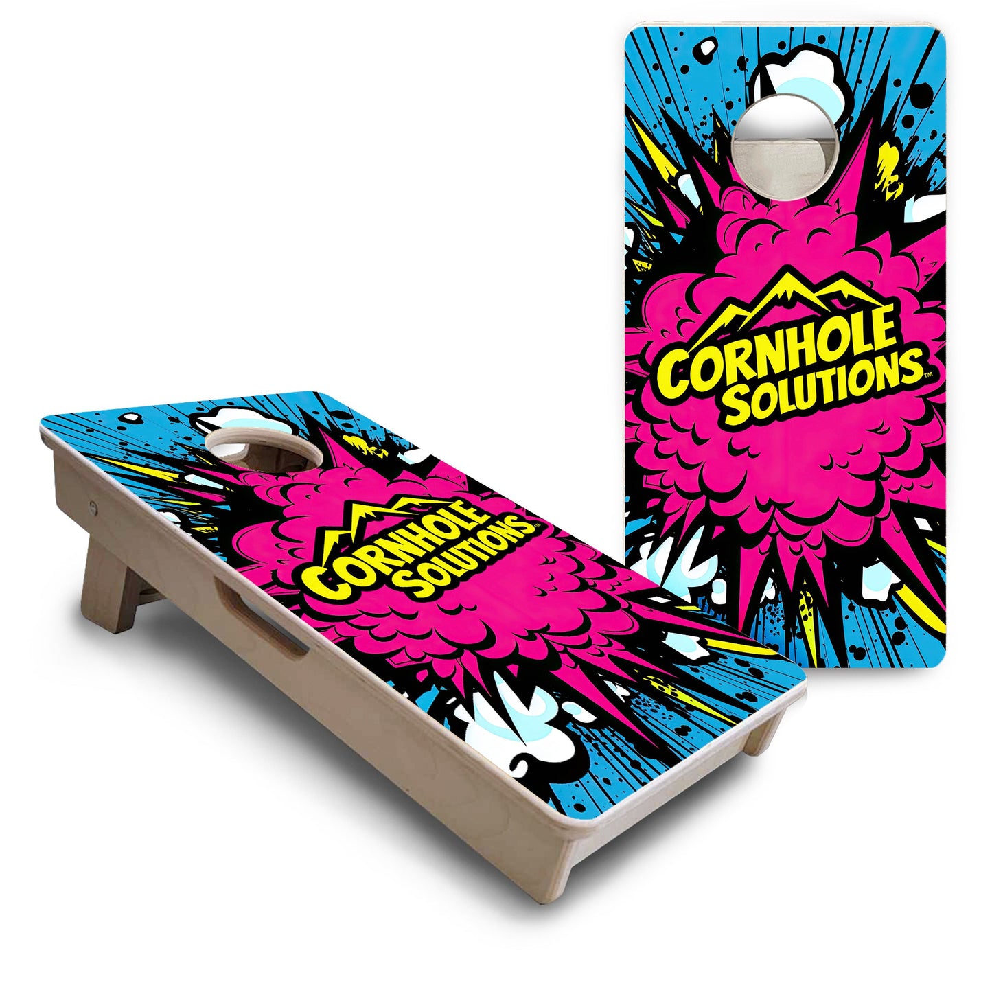 Mini Cornhole Boards - CS Pink Explosion