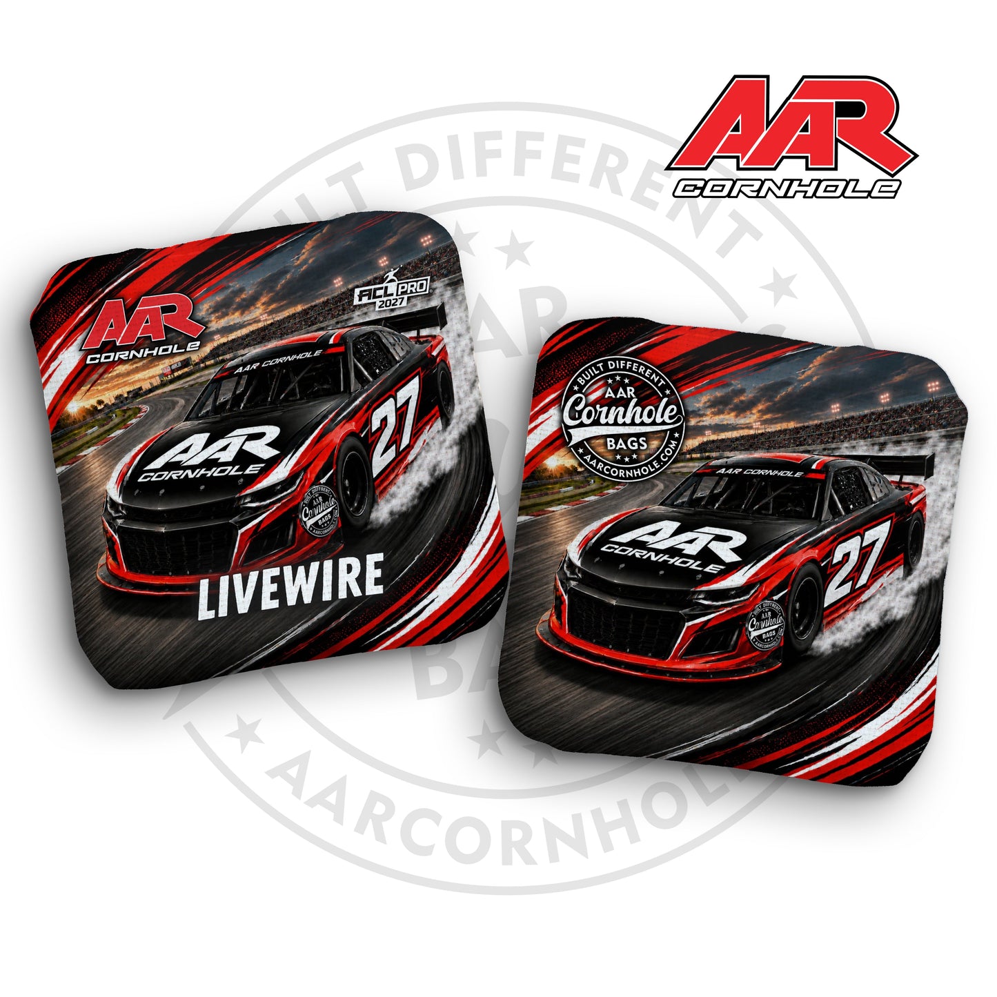 2027 AAR Livewire Cornhole Bags - Racecar Edition - ACL Pro Stamped - SET OF 4