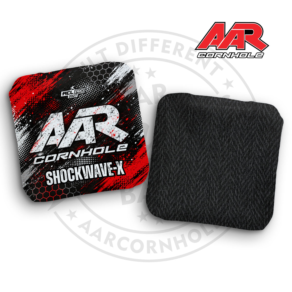 2027 AAR Shockwave-X Cornhole Bags - Halftone Grunge Edition - ACL Pro Stamped - SET OF 4