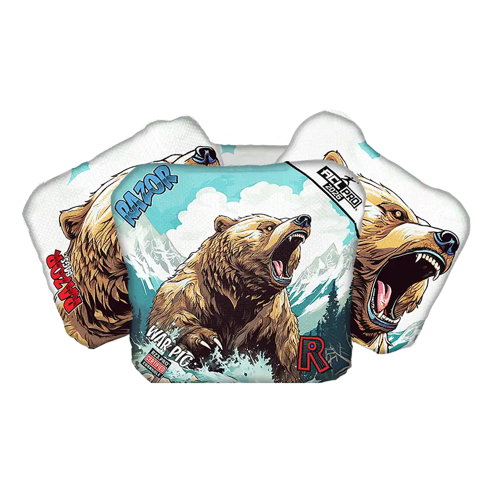 War Pig | Alaskan Grizzly | ACL PRO Razor Cornhole Bags