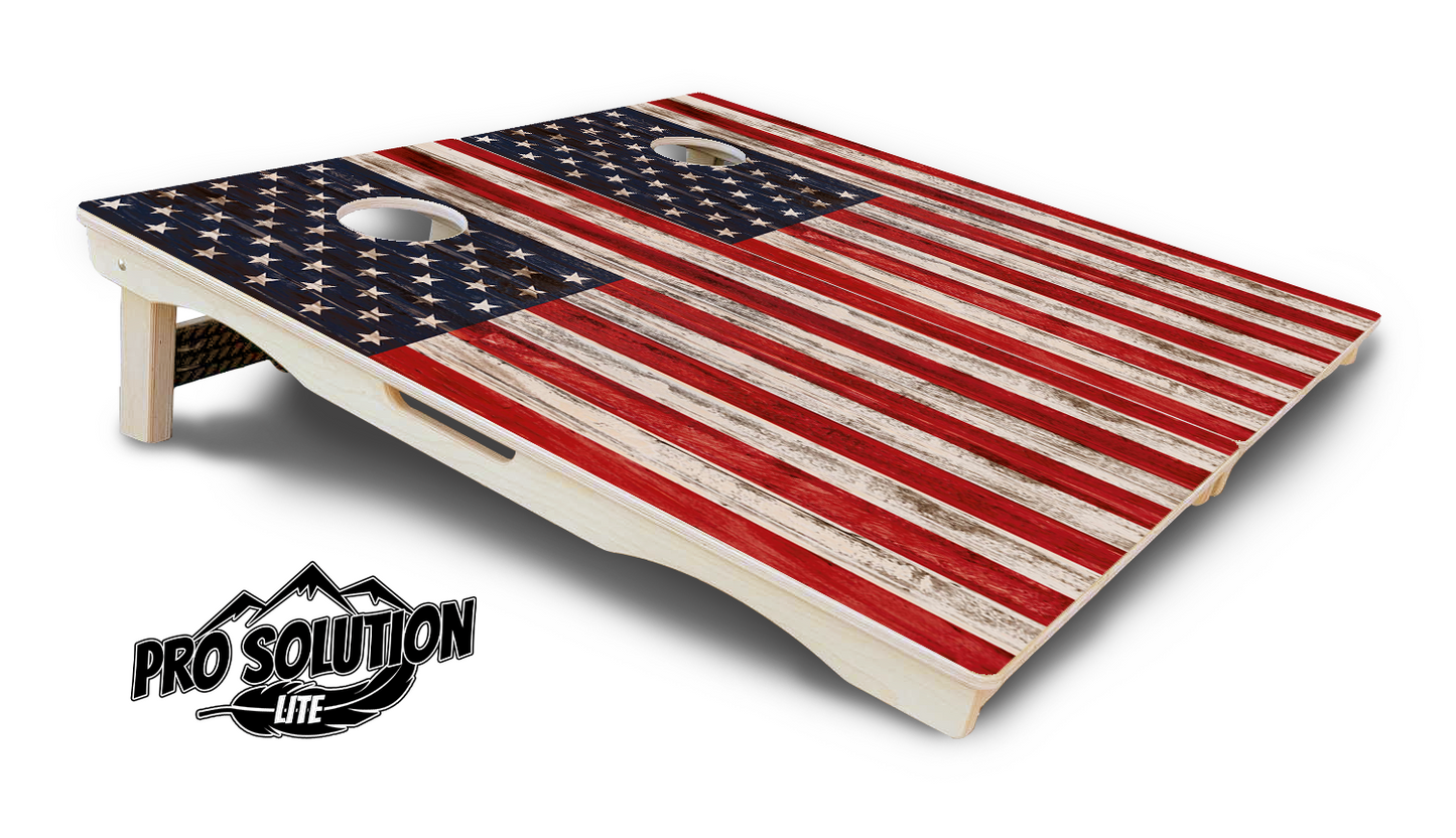 Antique Flag510 Cornhole Boards - Pro Solution Lite Series