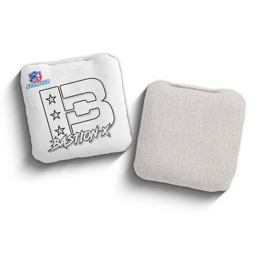 2027 Brotherhood Cornhole Bastion X White Outline Edition ACO Stamped Cornhole Bags