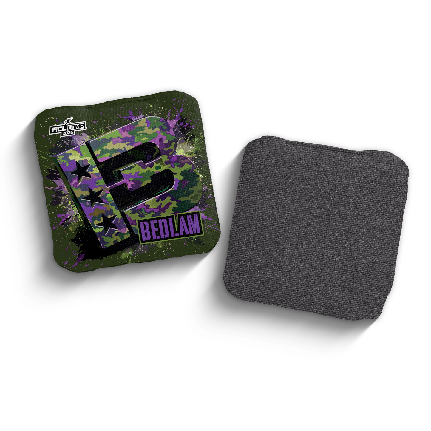 2026 Brotherhood Cornhole Bedlam 3D Camo Edition ACL Comp Stamped Cornhole Bags