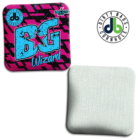 BG Cornhole Bags - Wizard - Abstract Black and Pink