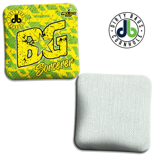 BG Cornhole Bags - Sorcerer - Abstract Yellow and Green