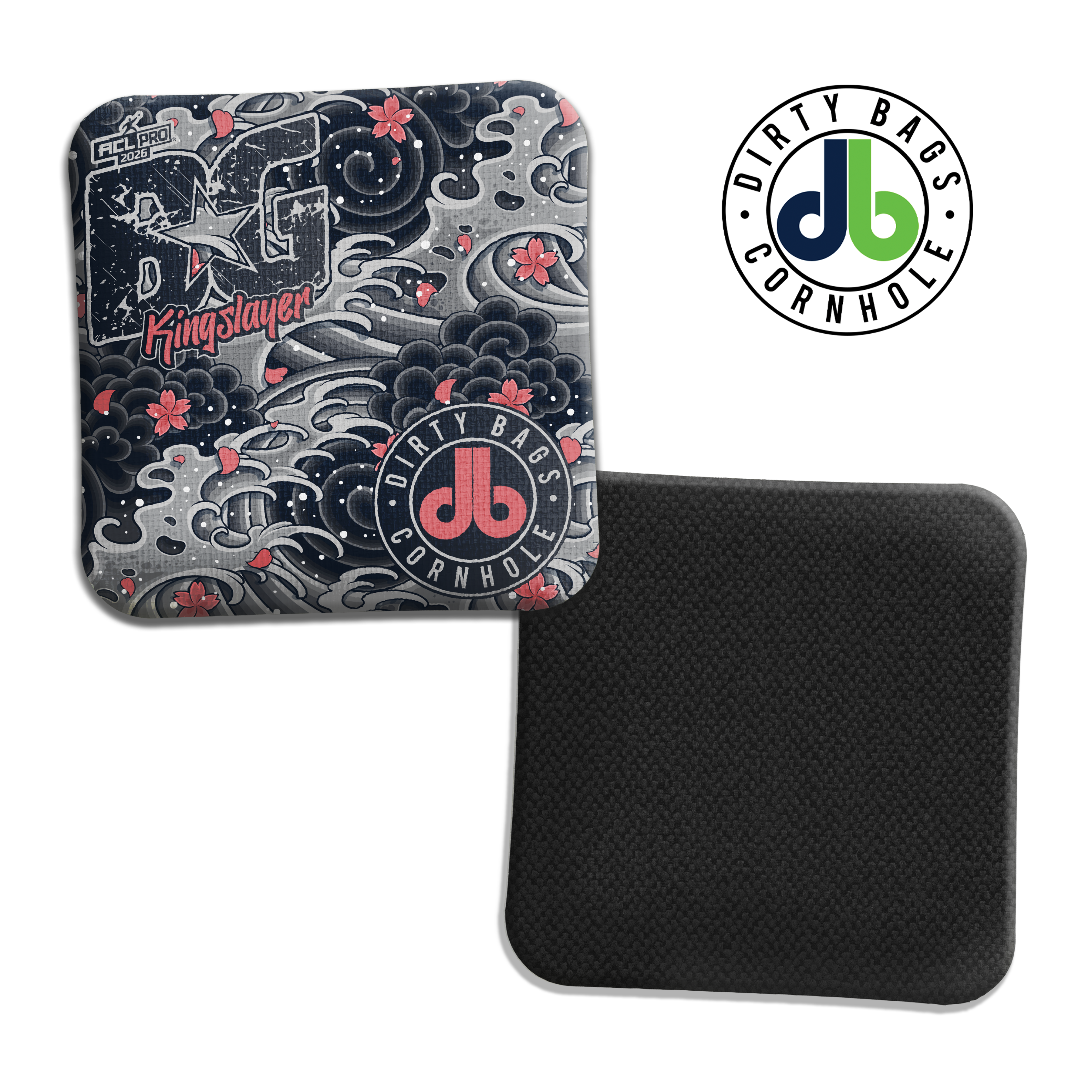 BG Cornhole Bags - Kingslayer - Japanese Blue Waves – Dirty Bags