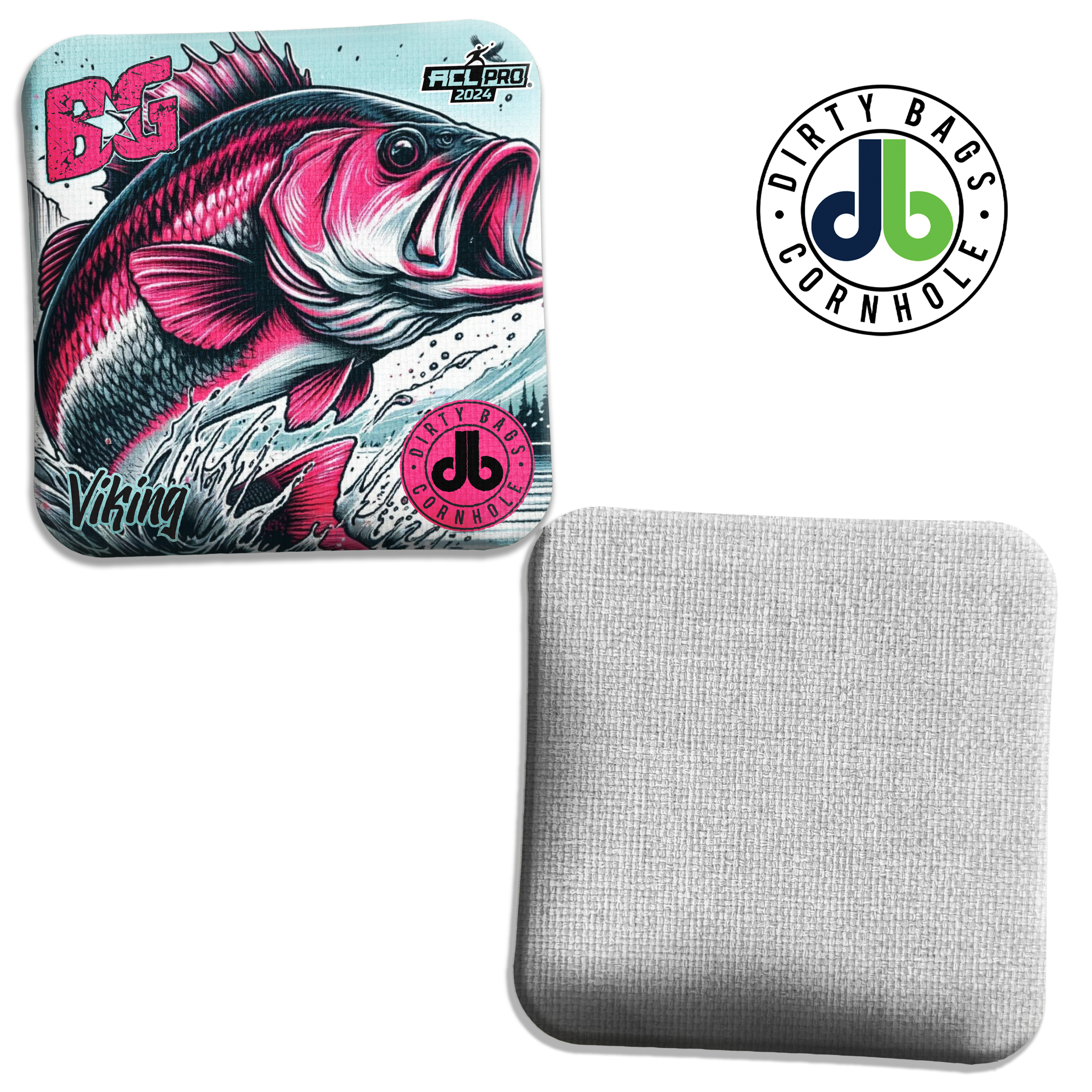 BG Cornhole Bags Viking ACL COMP Pink Bass Dirty Bags Cornhole bg-cornhole-bags-viking-acl-comp-pink-bass-dirty-bags-cornhole