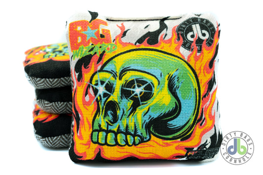 BG Cornhole Wizard - DB Skull and Flames