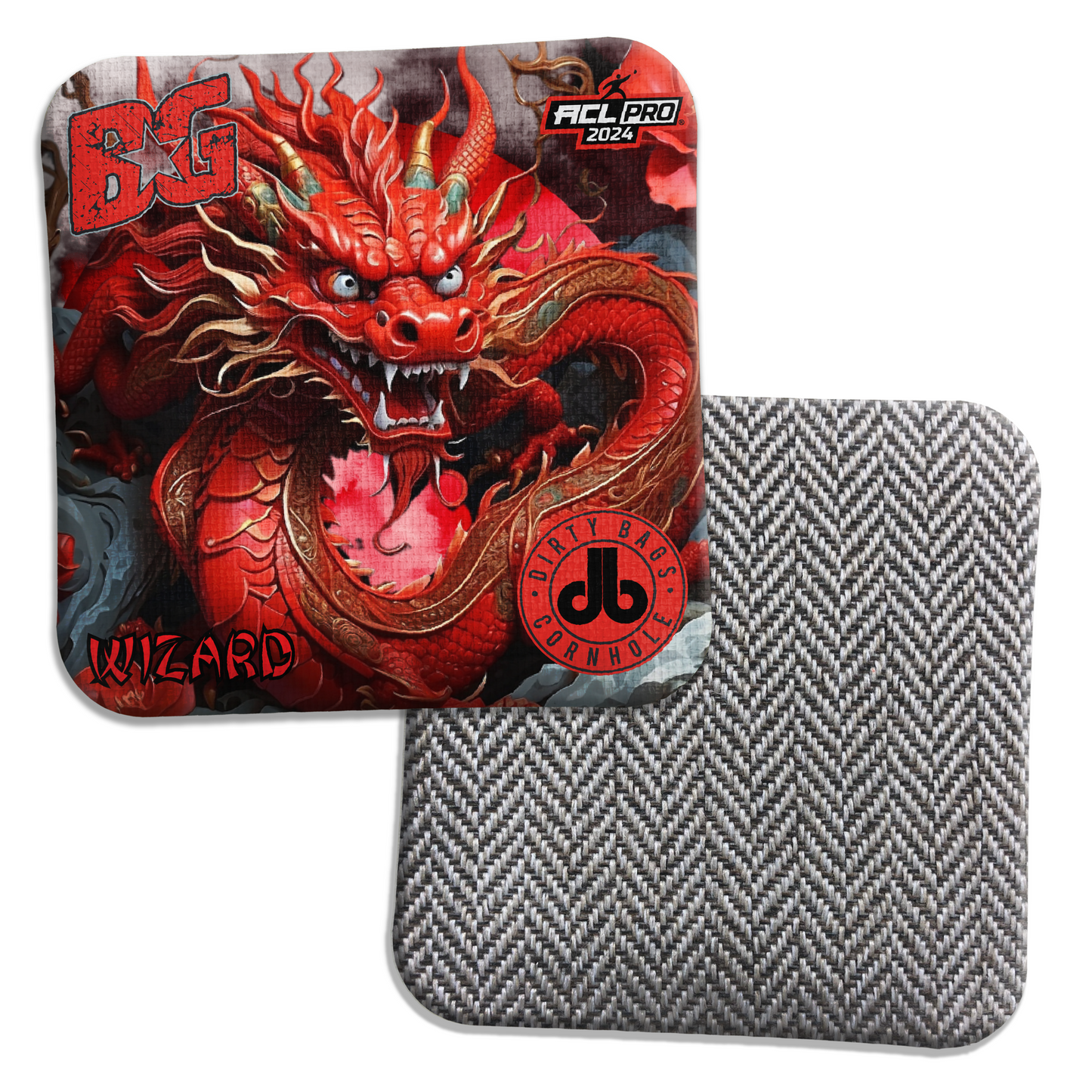 BG Cornhole Wizard - Red Dragon