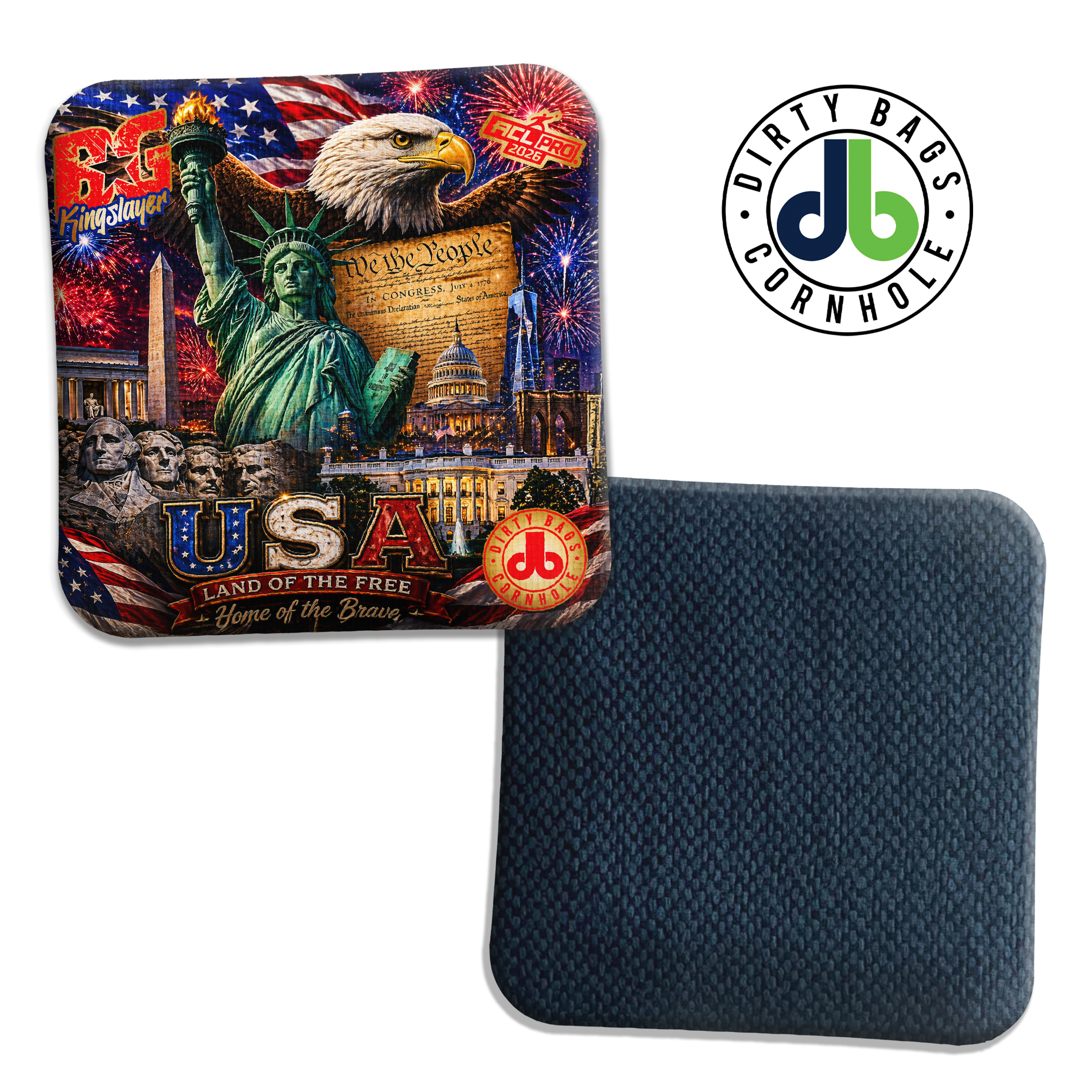 BG Cornhole Bags - Kingslayer - USA 250 – Dirty Bags Cornhole