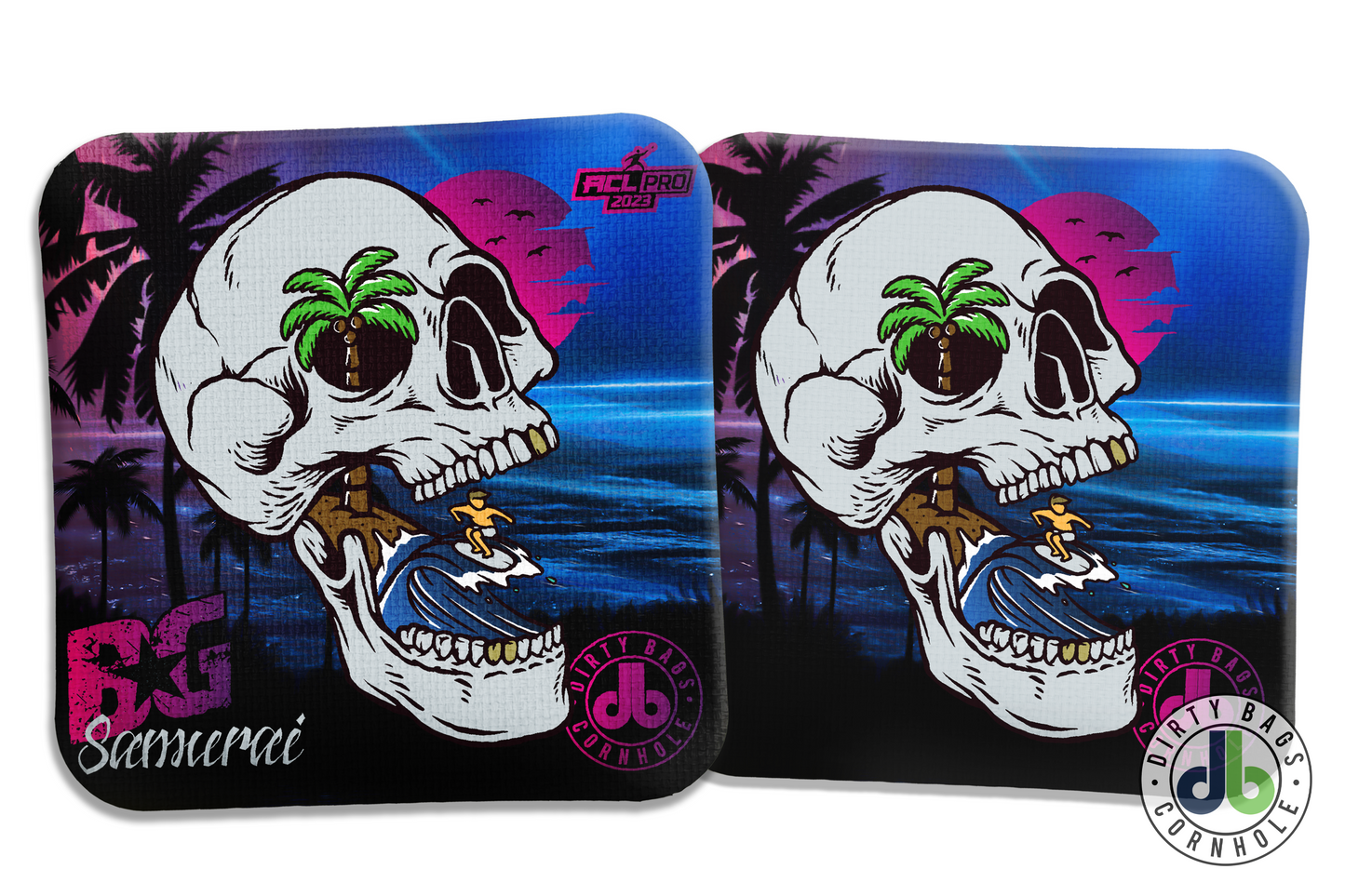 BG Cornhole Samurai - Skull Beach Midnight Edition