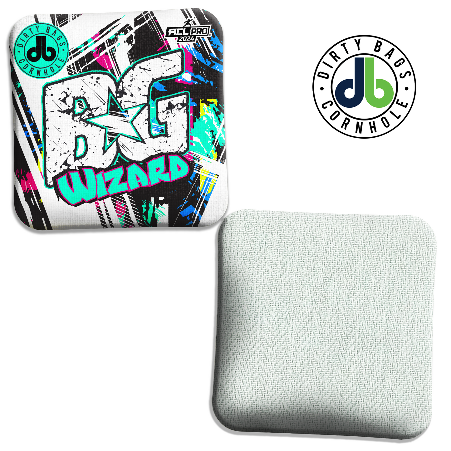 BG Cornhole Wizard - 90s Grunge Teal