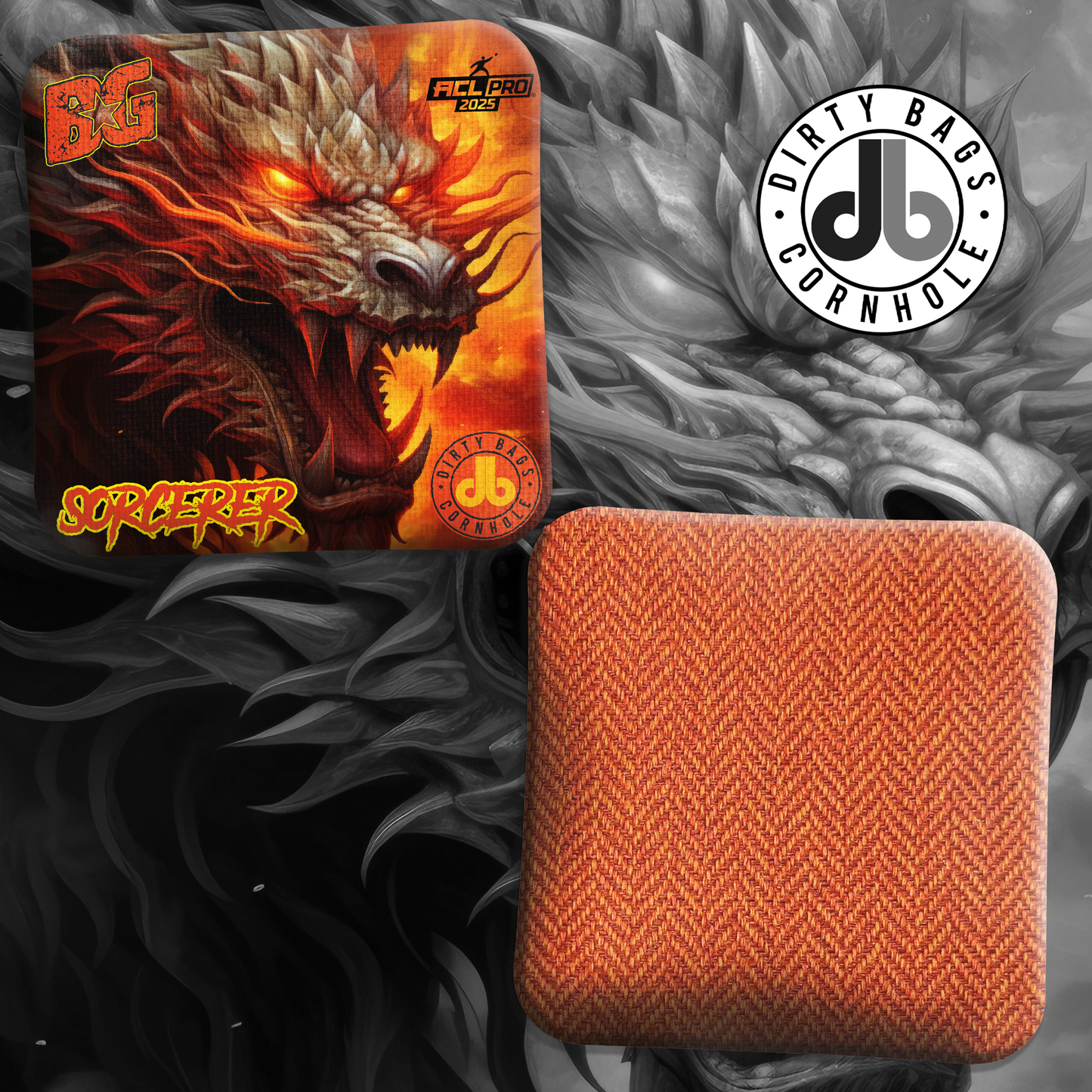 BG Cornhole Bags - Wizard L, Wizard, Sorcerer - Fire Dragon