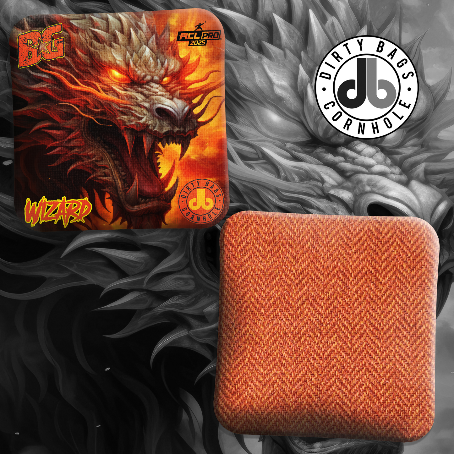 BG Cornhole Bags - Wizard L, Wizard, Sorcerer - Fire Dragon