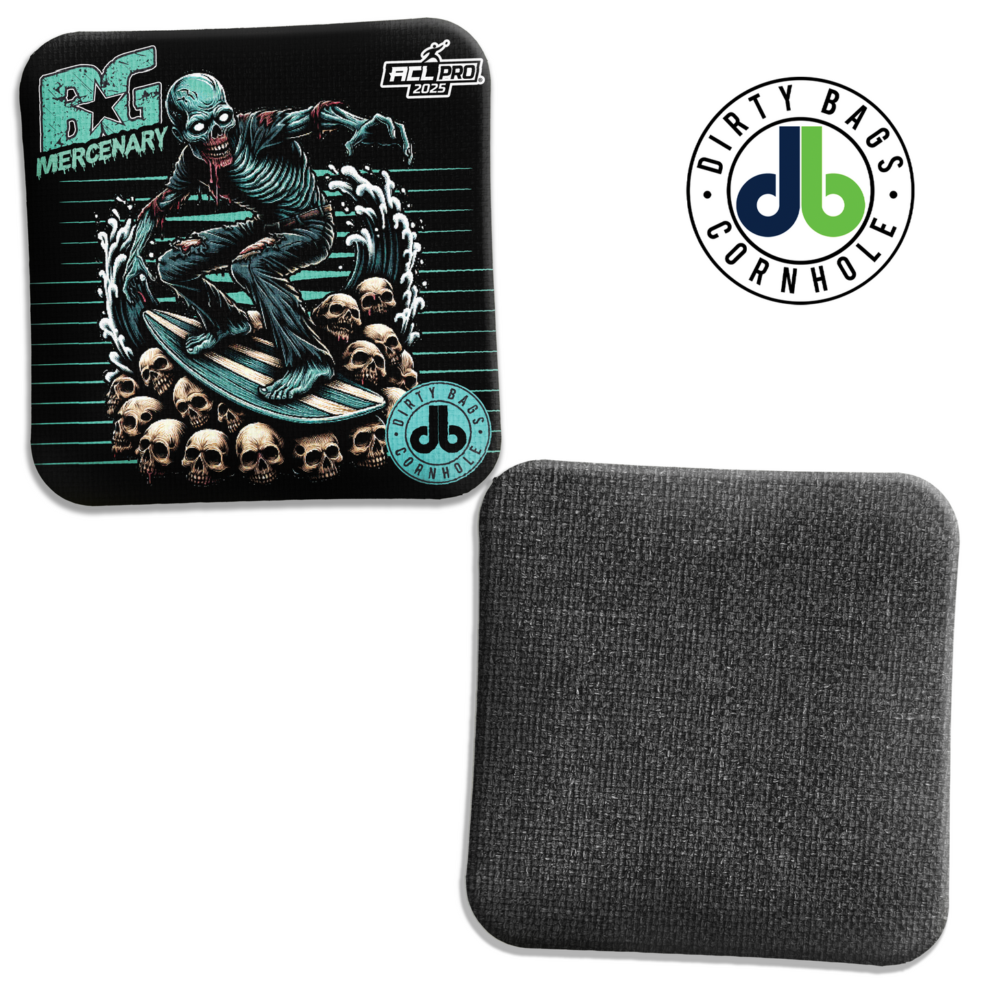 BG Cornhole Bags - Viking / Mercenary - Skull Surfer