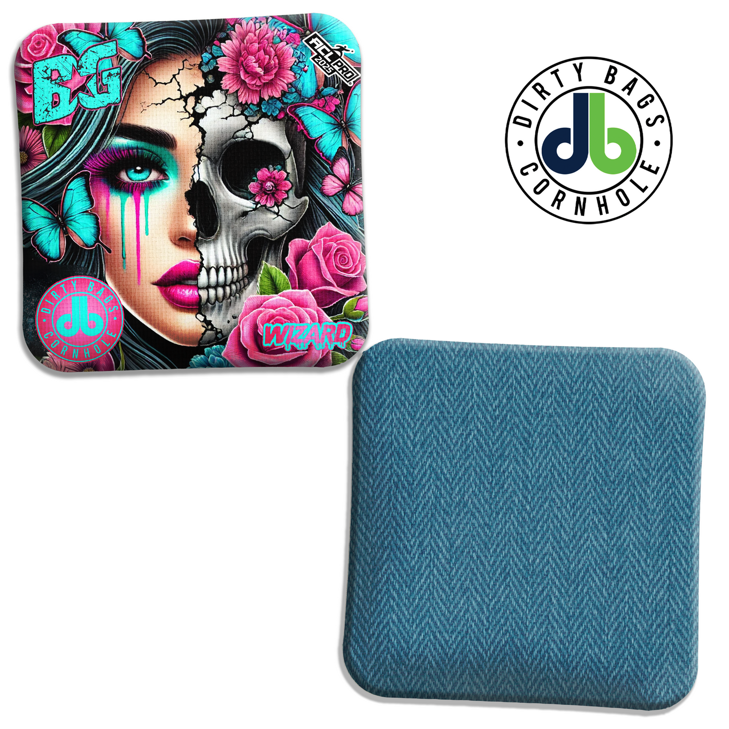 BG Cornhole Bags - Wizard L, Wizard - Dia De Los Muertos Girl