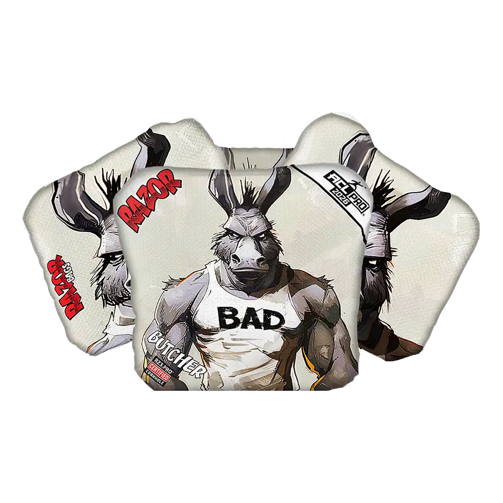 Butcher | Bad Ass Muscles | ACL PRO Razor Cornhole Bags